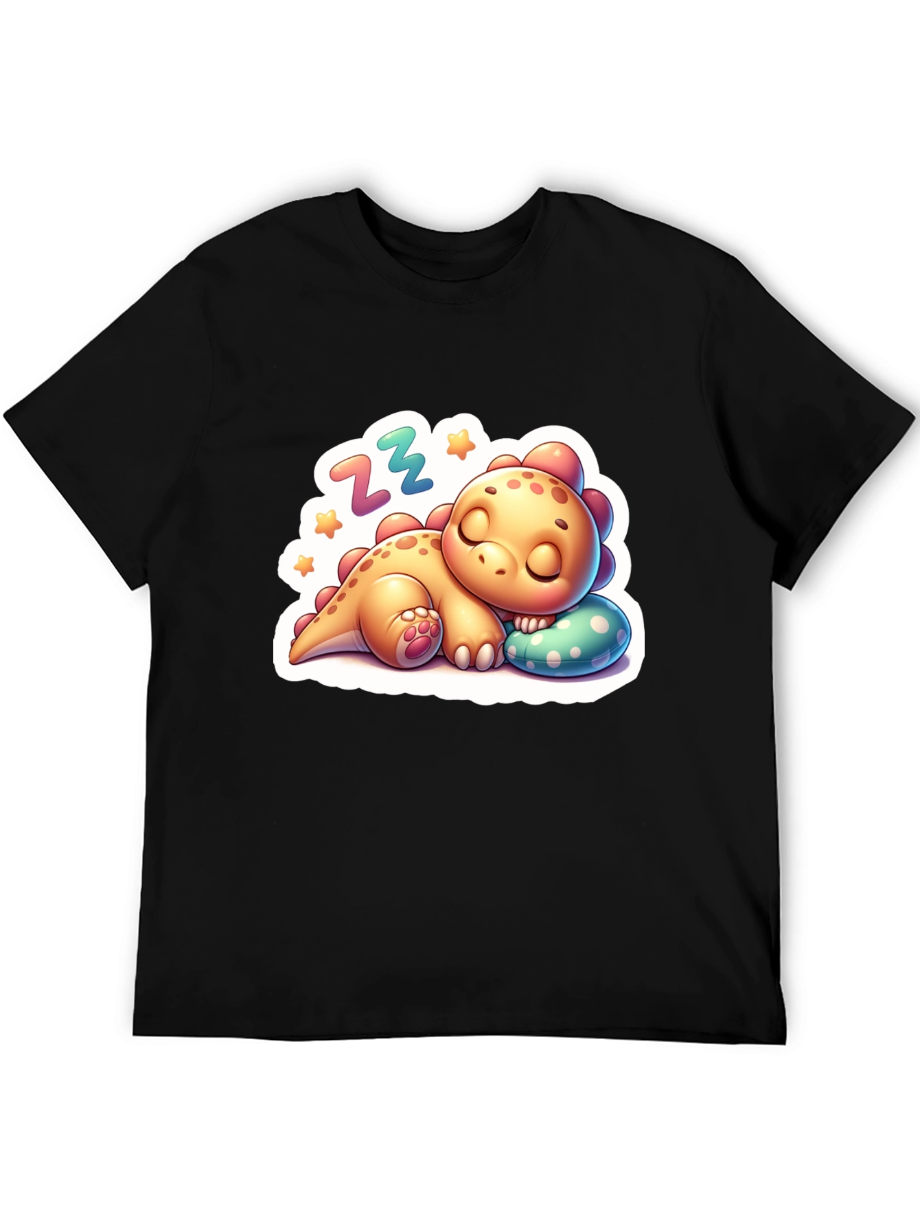 Cute Sleeping Dinosaur T-Shirt - Comfortable Cotton Blend