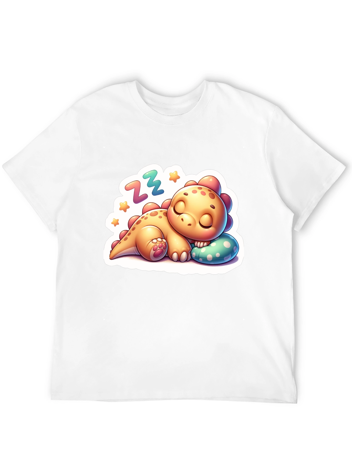 Cute Sleeping Dinosaur T-Shirt - Comfortable Cotton Blend