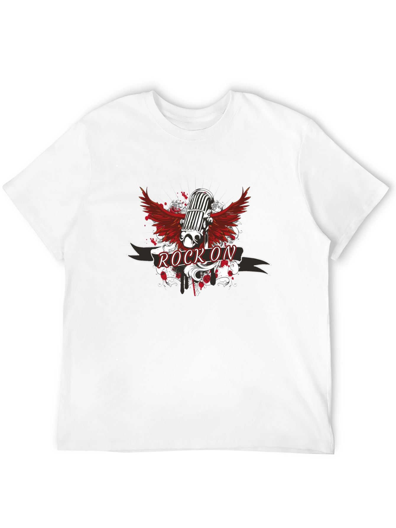 Rock On Microphone Graphic Tee - Cool Music T-Shirt