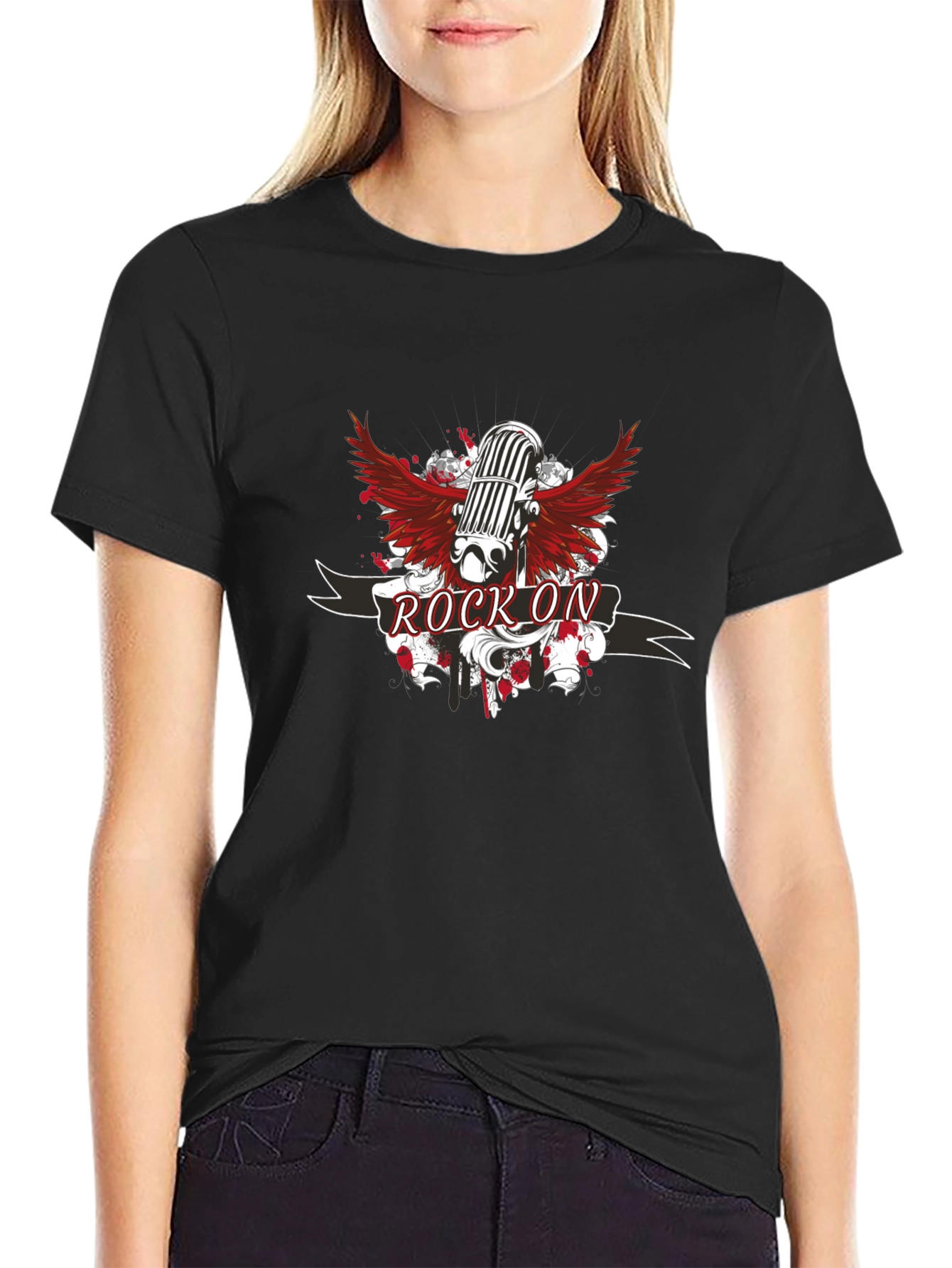 Rock On Microphone Graphic Tee - Cool Music T-Shirt