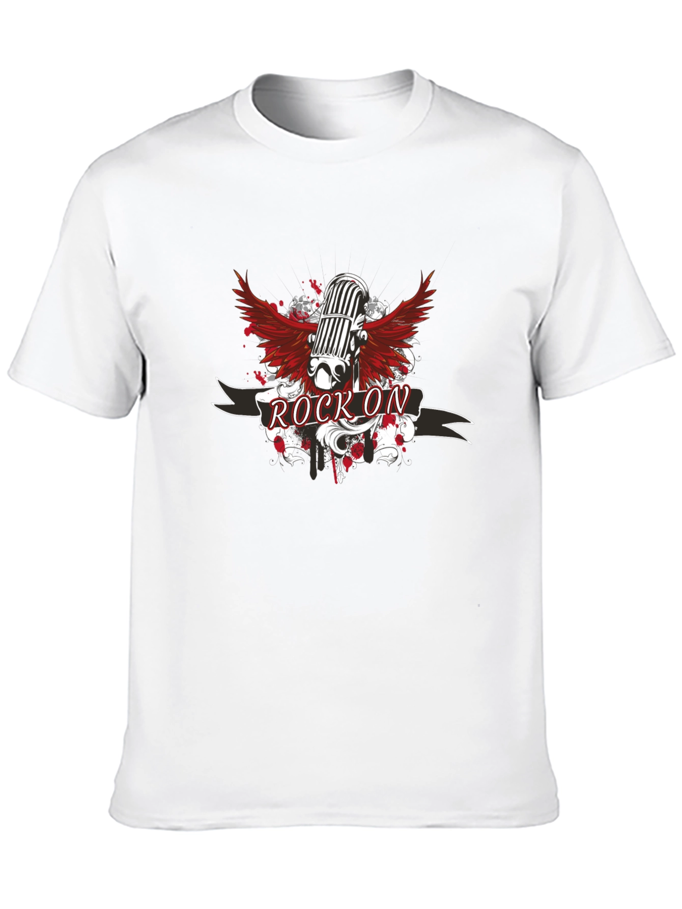 Rock On Microphone Graphic Tee - Cool Music T-Shirt