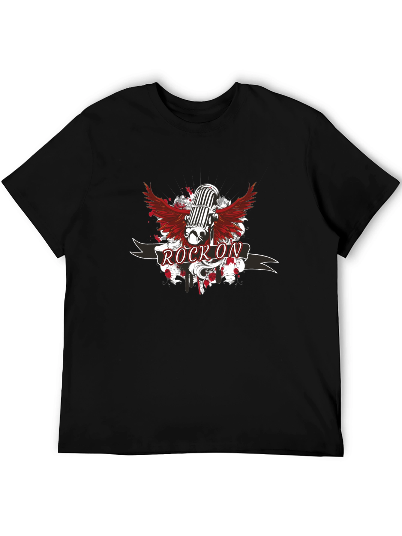 Rock On Microphone Graphic Tee - Cool Music T-Shirt