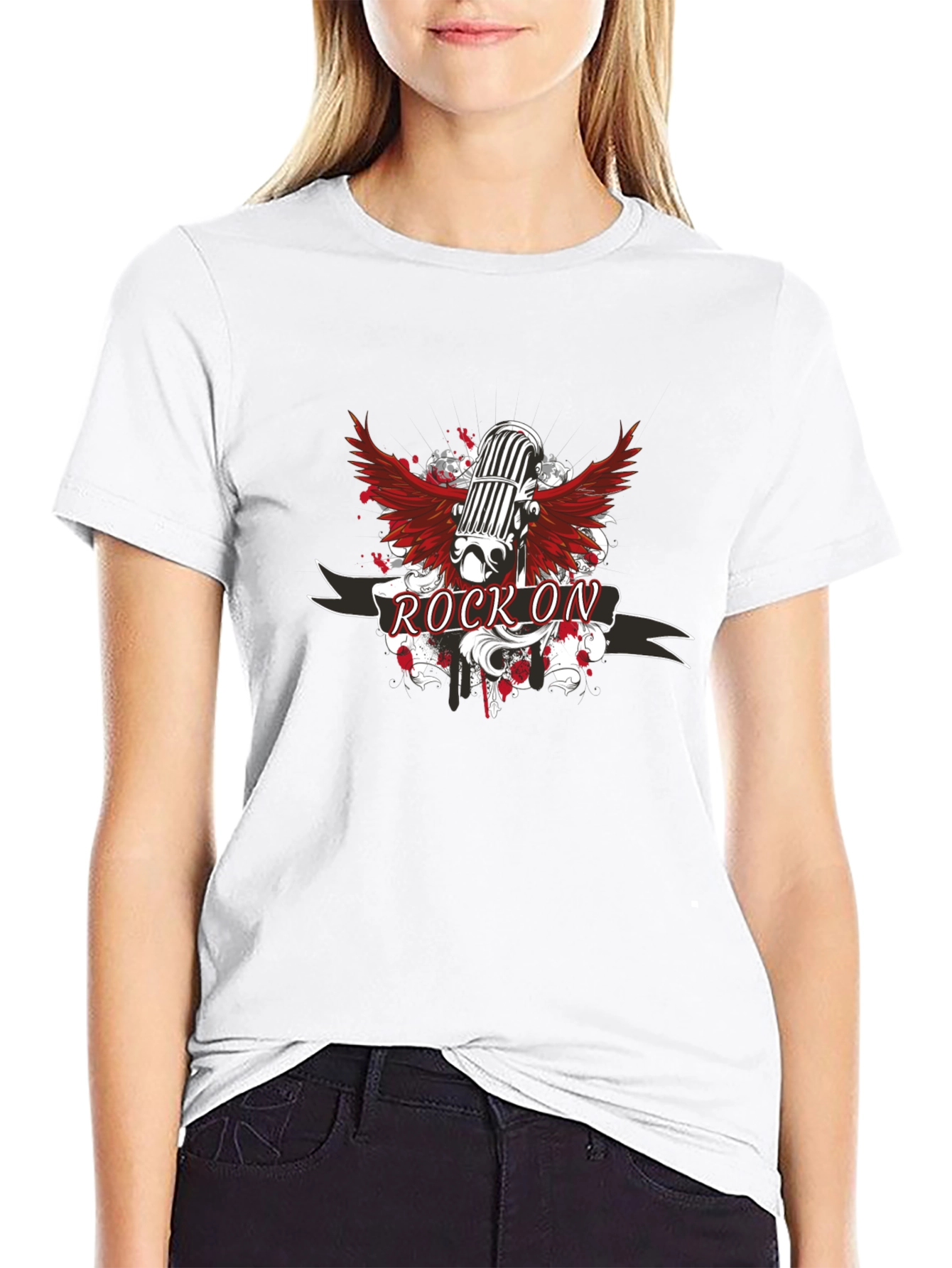 Rock On Microphone Graphic Tee - Cool Music T-Shirt