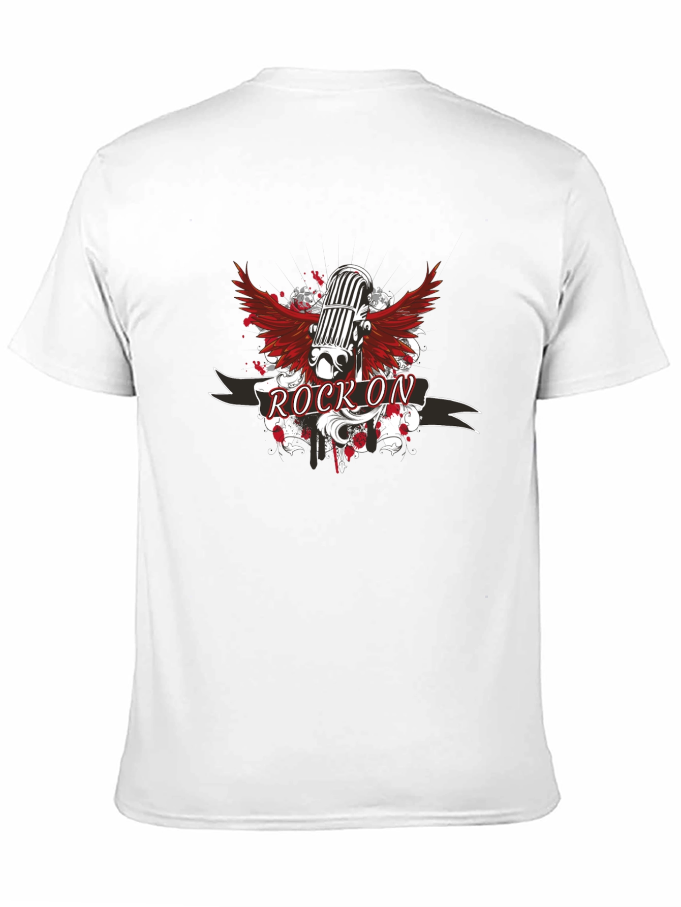 Rock On Microphone Graphic Tee - Cool Music T-Shirt