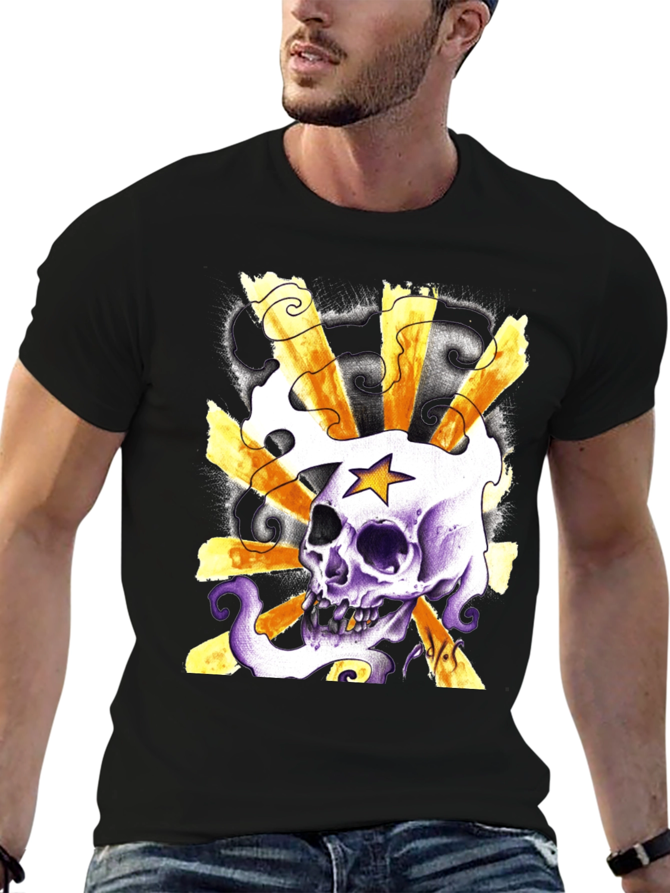 Skull Starburst Graphic Tee