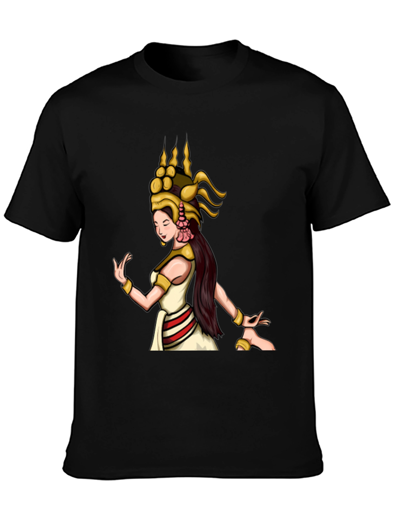 Elegant Dancer Graphic Tee - Unisex Black T-Shirt
