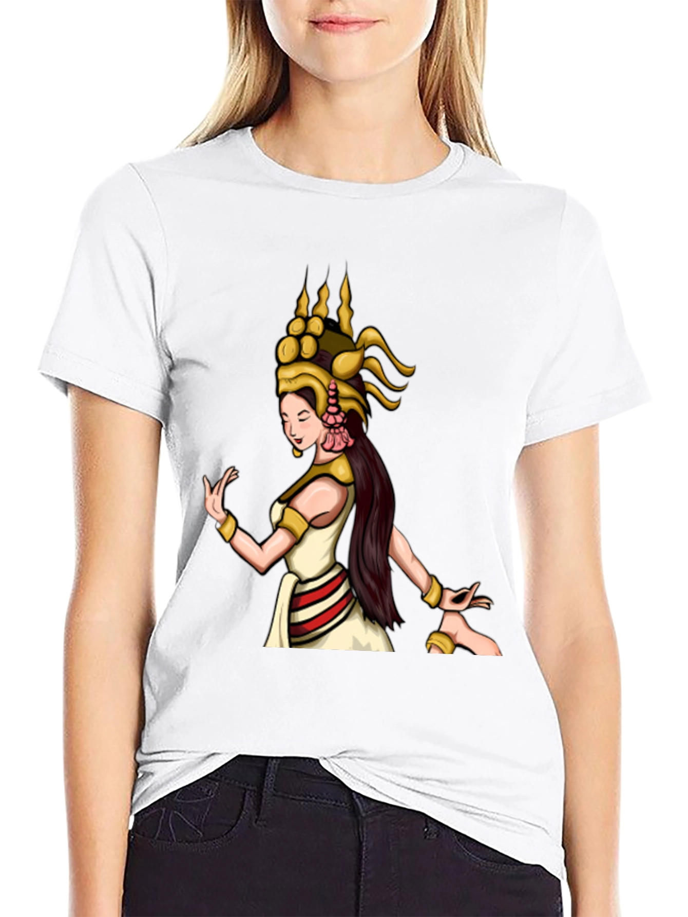 Elegant Dancer Graphic Tee - Unisex Black T-Shirt