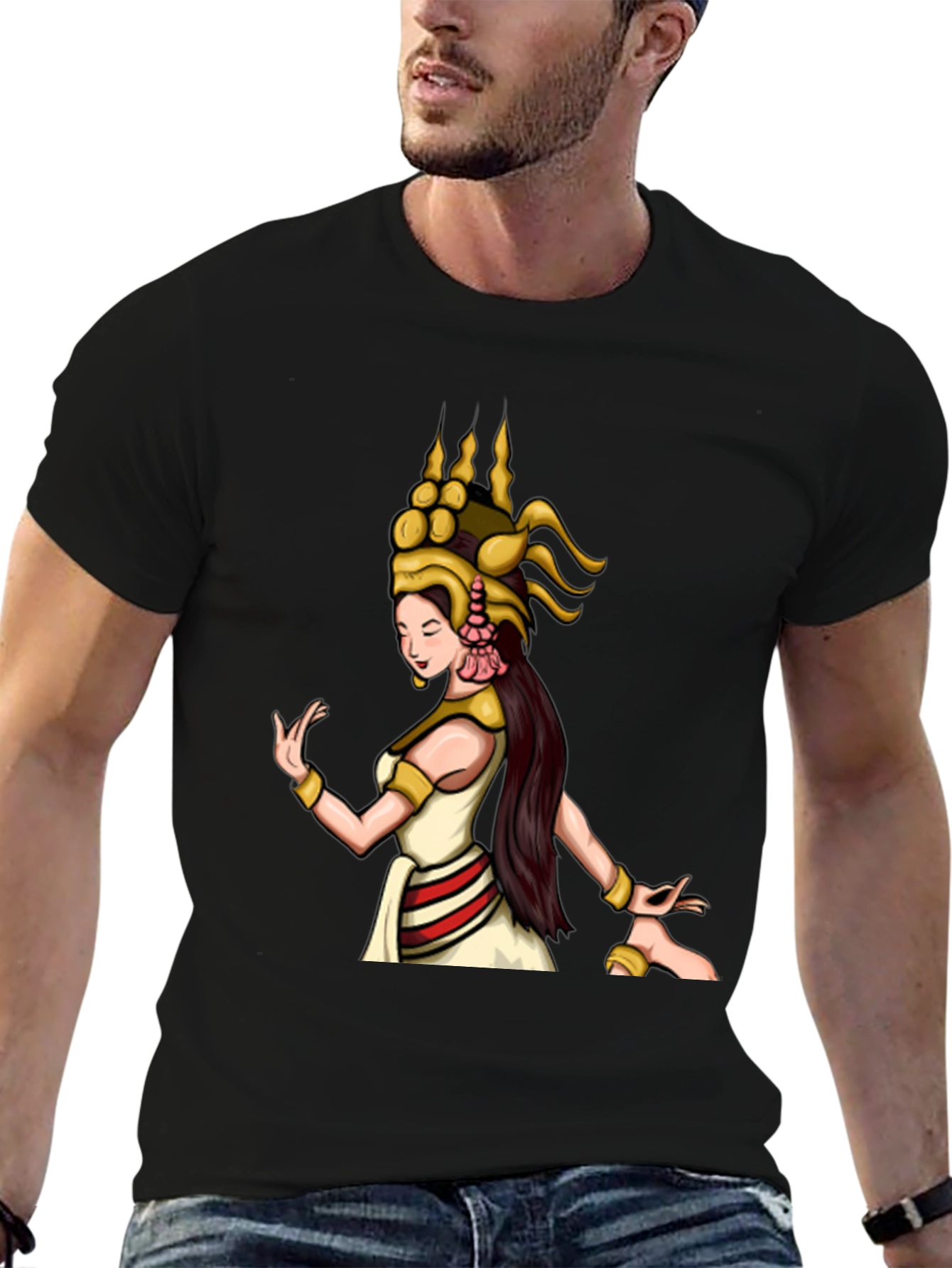 Elegant Dancer Graphic Tee - Unisex Black T-Shirt