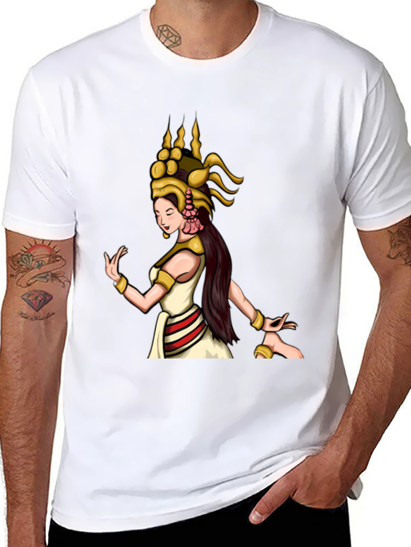 Elegant Dancer Graphic Tee - Unisex Black T-Shirt