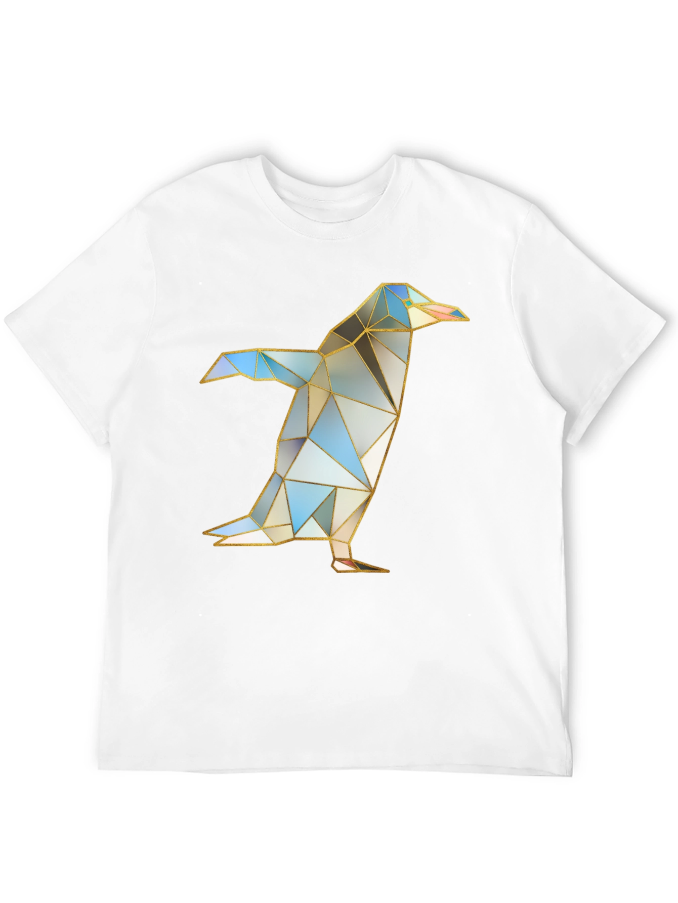 Geometric Penguin Graphic T-Shirt - Modern Art Design
