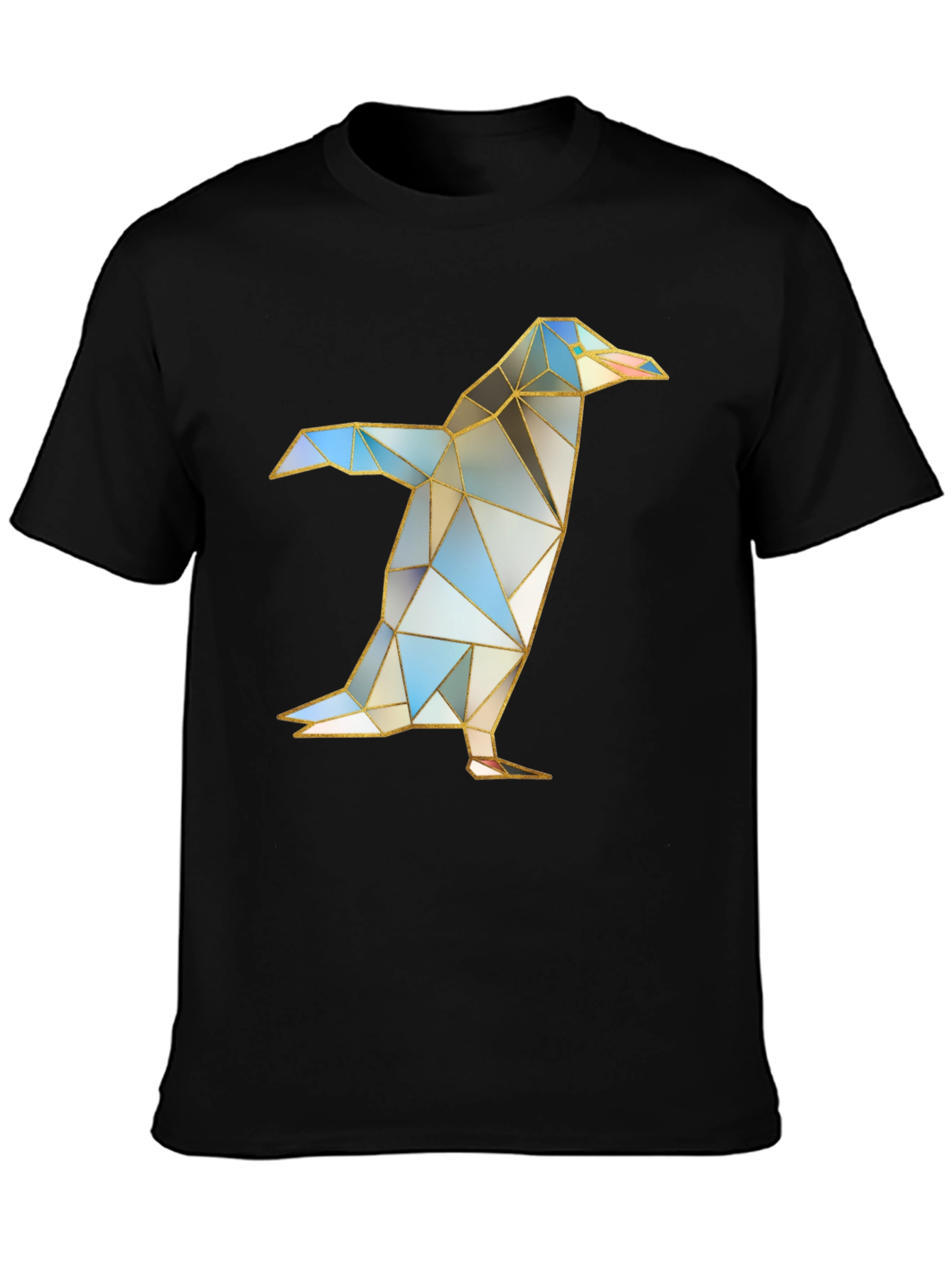Geometric Penguin Graphic T-Shirt - Modern Art Design