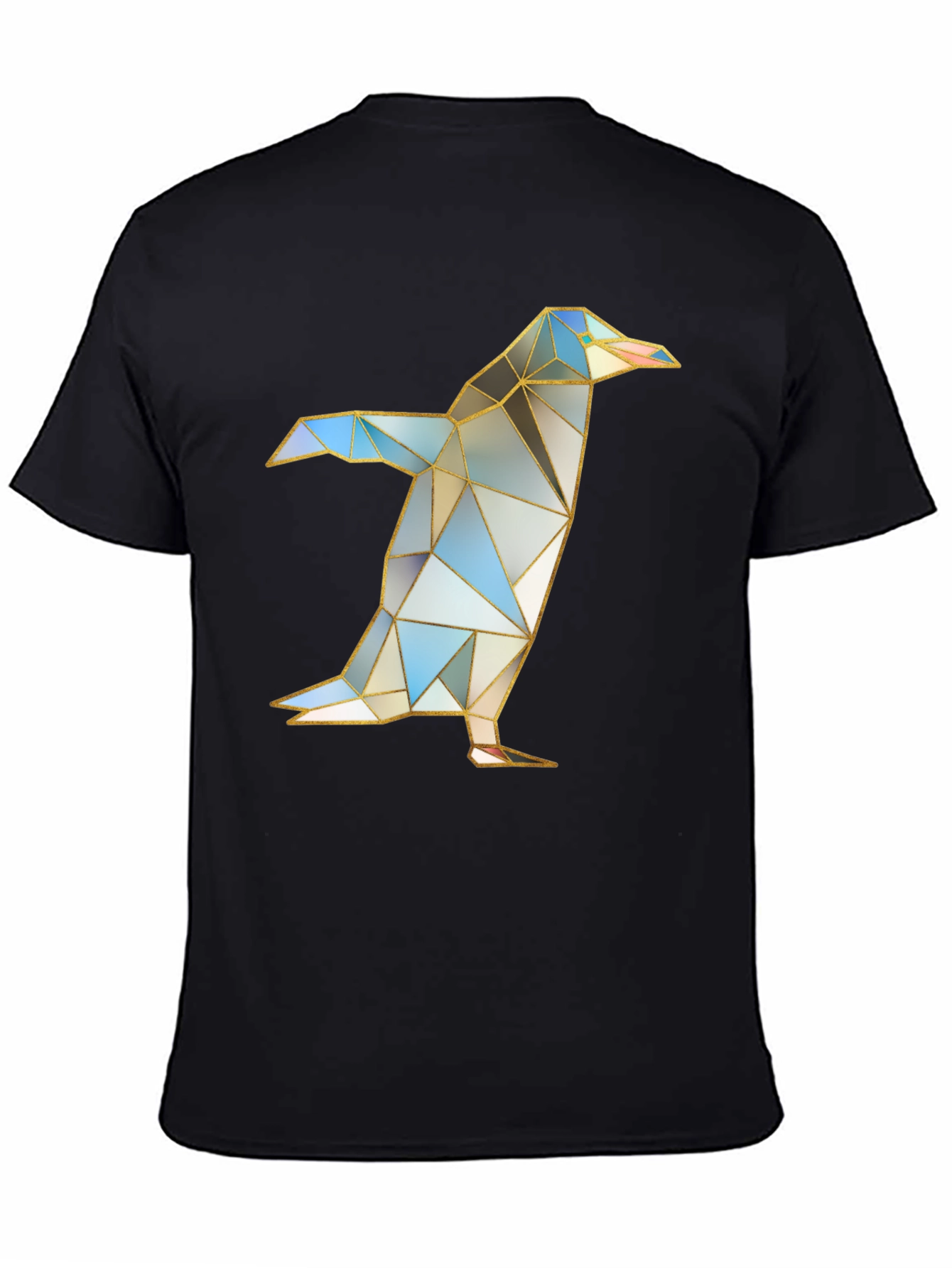 Geometric Penguin Graphic T-Shirt - Modern Art Design