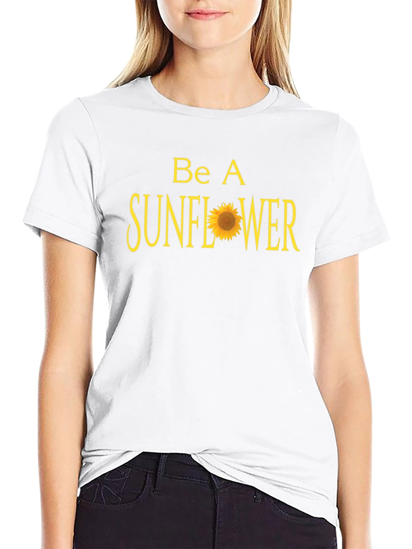 Be A Sunflower Black T-Shirt