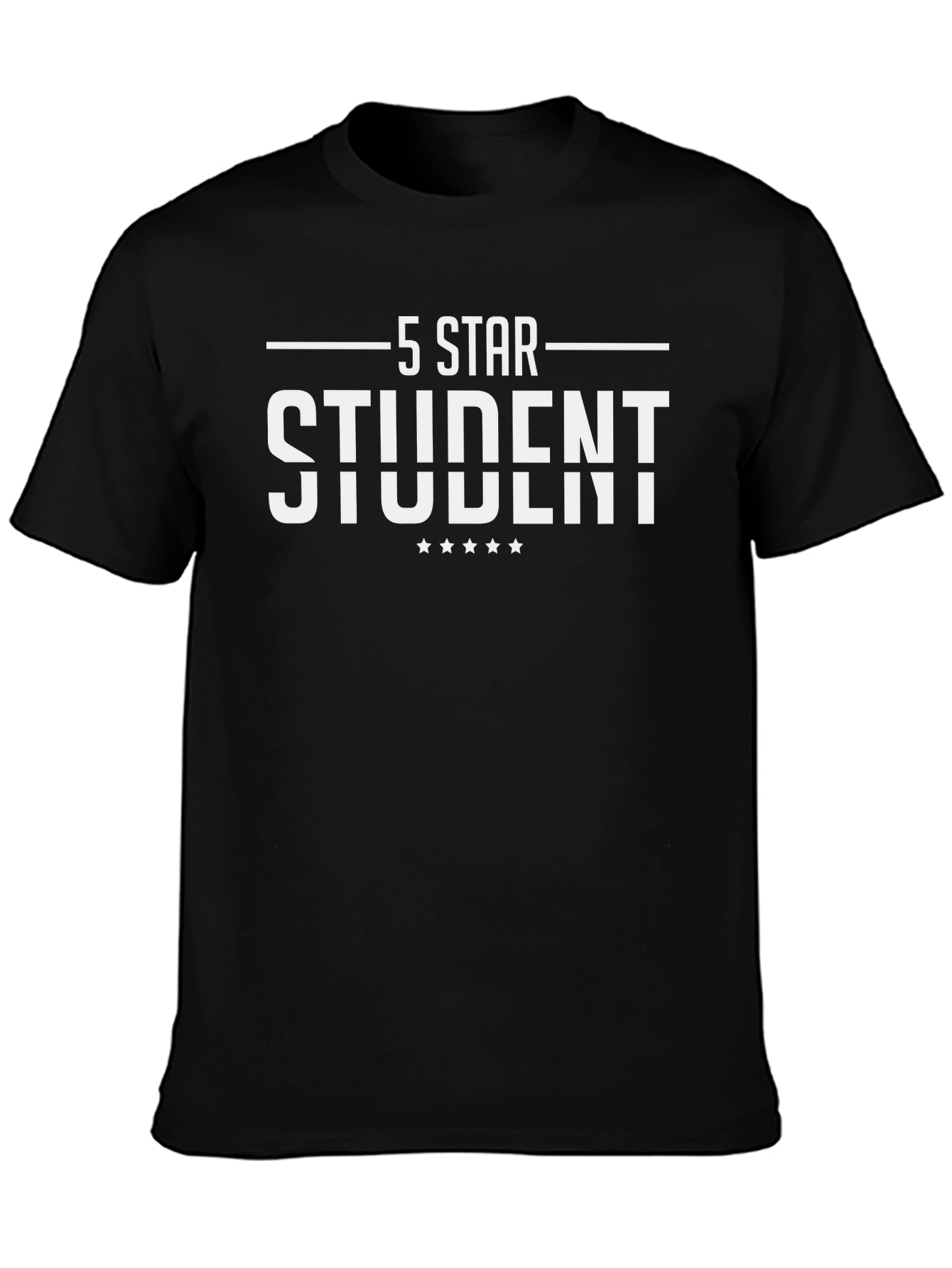 5 Star Student Black T-Shirt