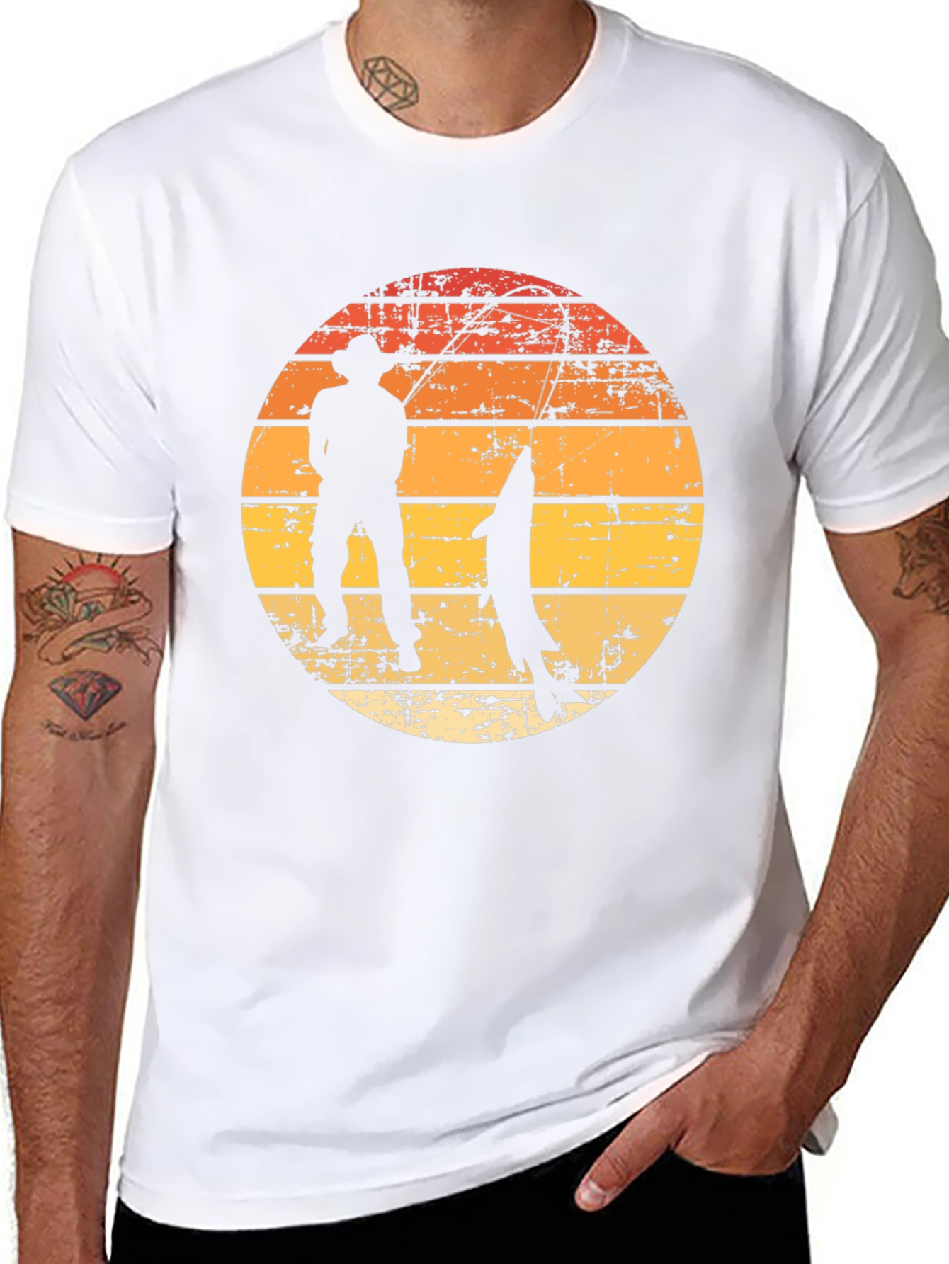Fishing Sunset Graphic Tee