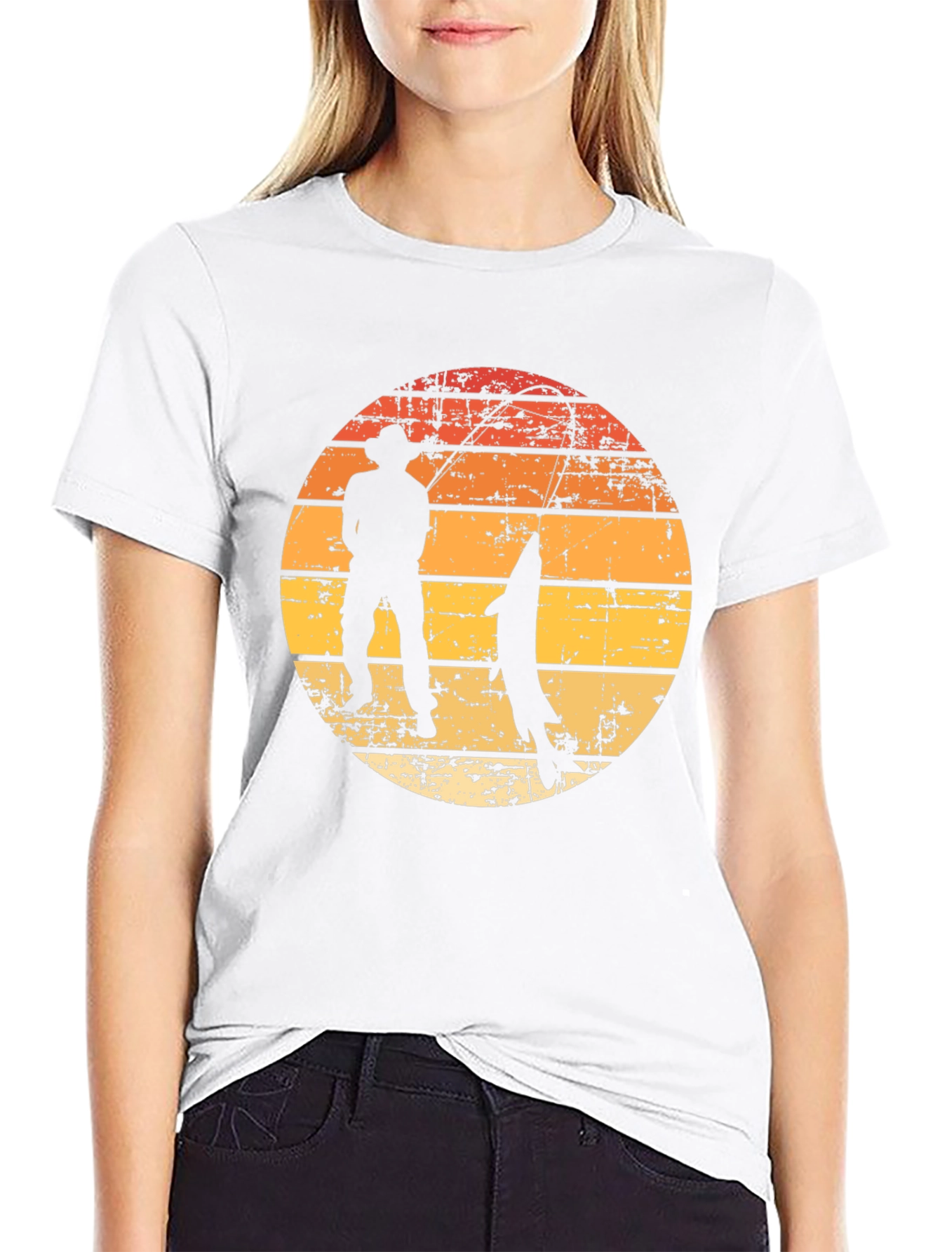 Fishing Sunset Graphic Tee