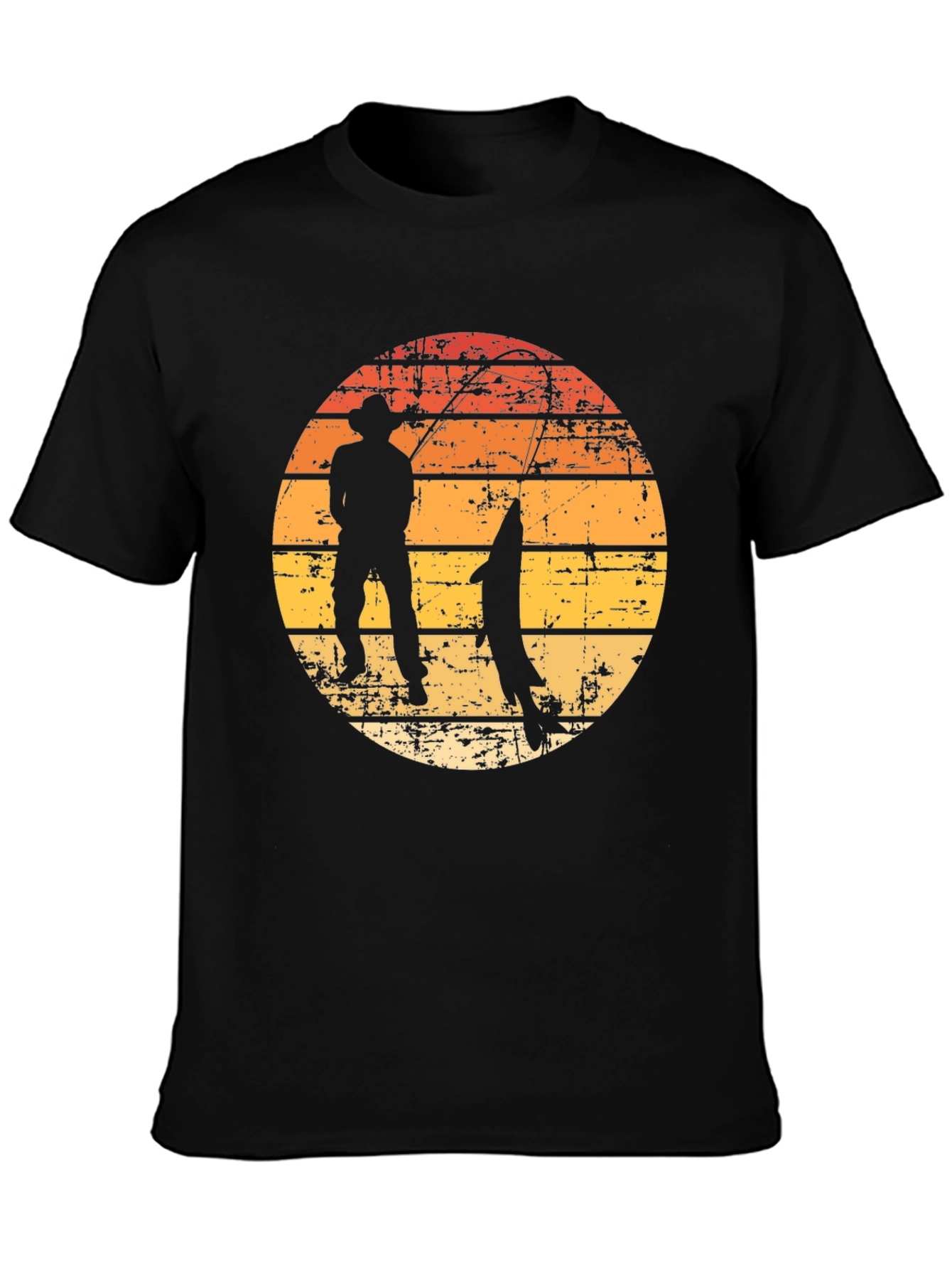 Fishing Sunset Graphic Tee