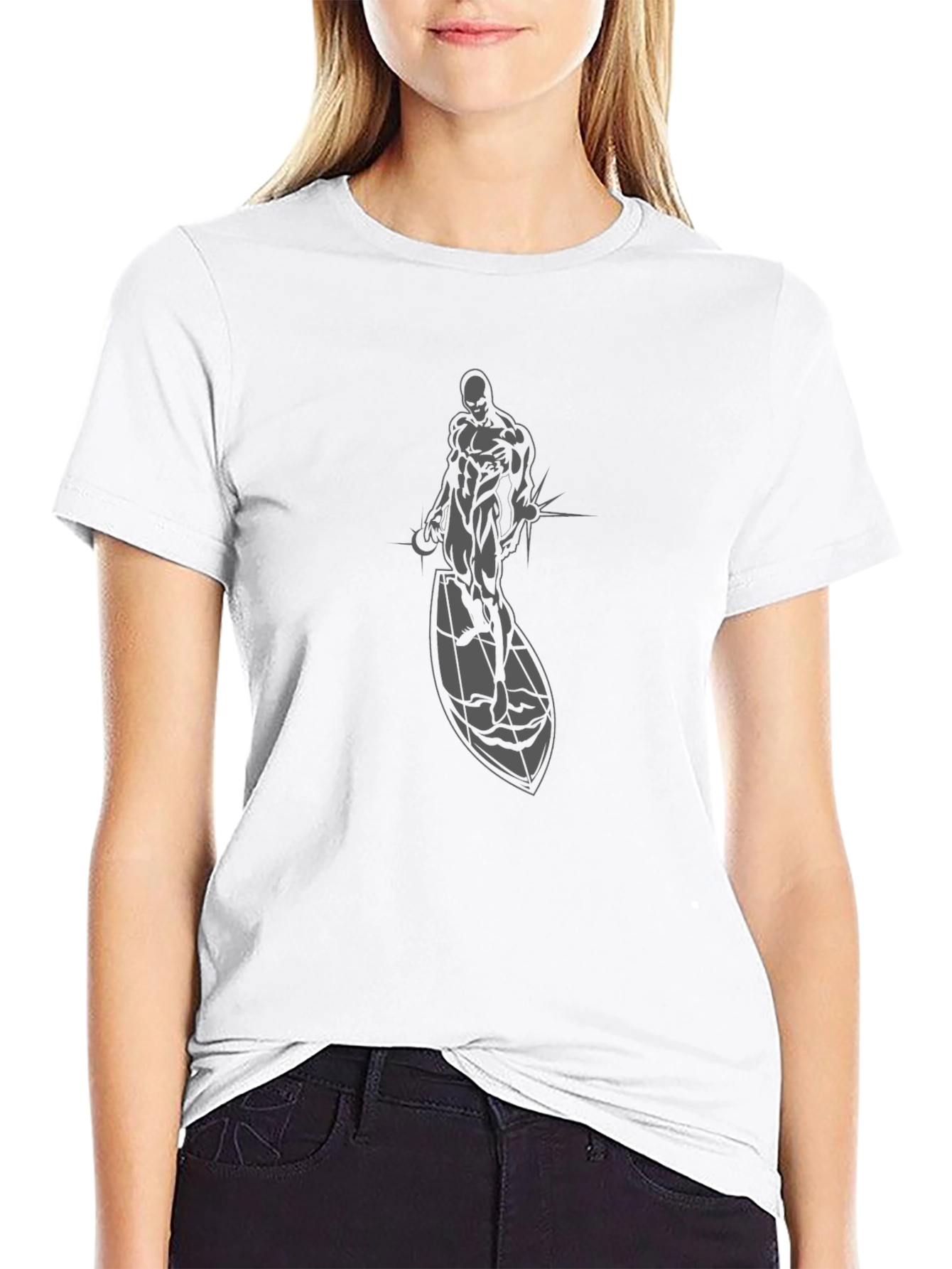 Silver Surfer Graphic T-Shirt - Classic Comic Style