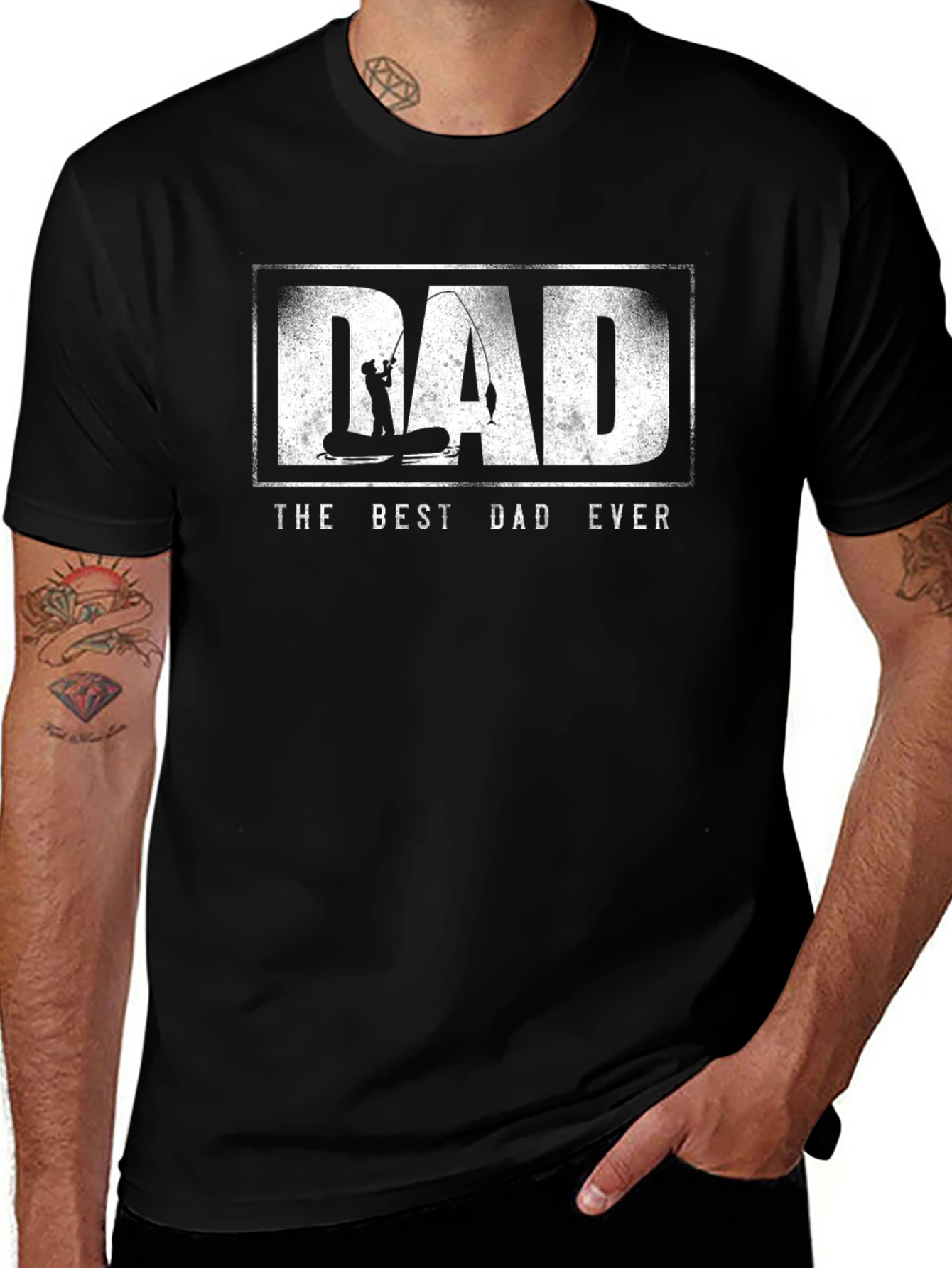 Dad The Best Dad Ever Fishing T-Shirt