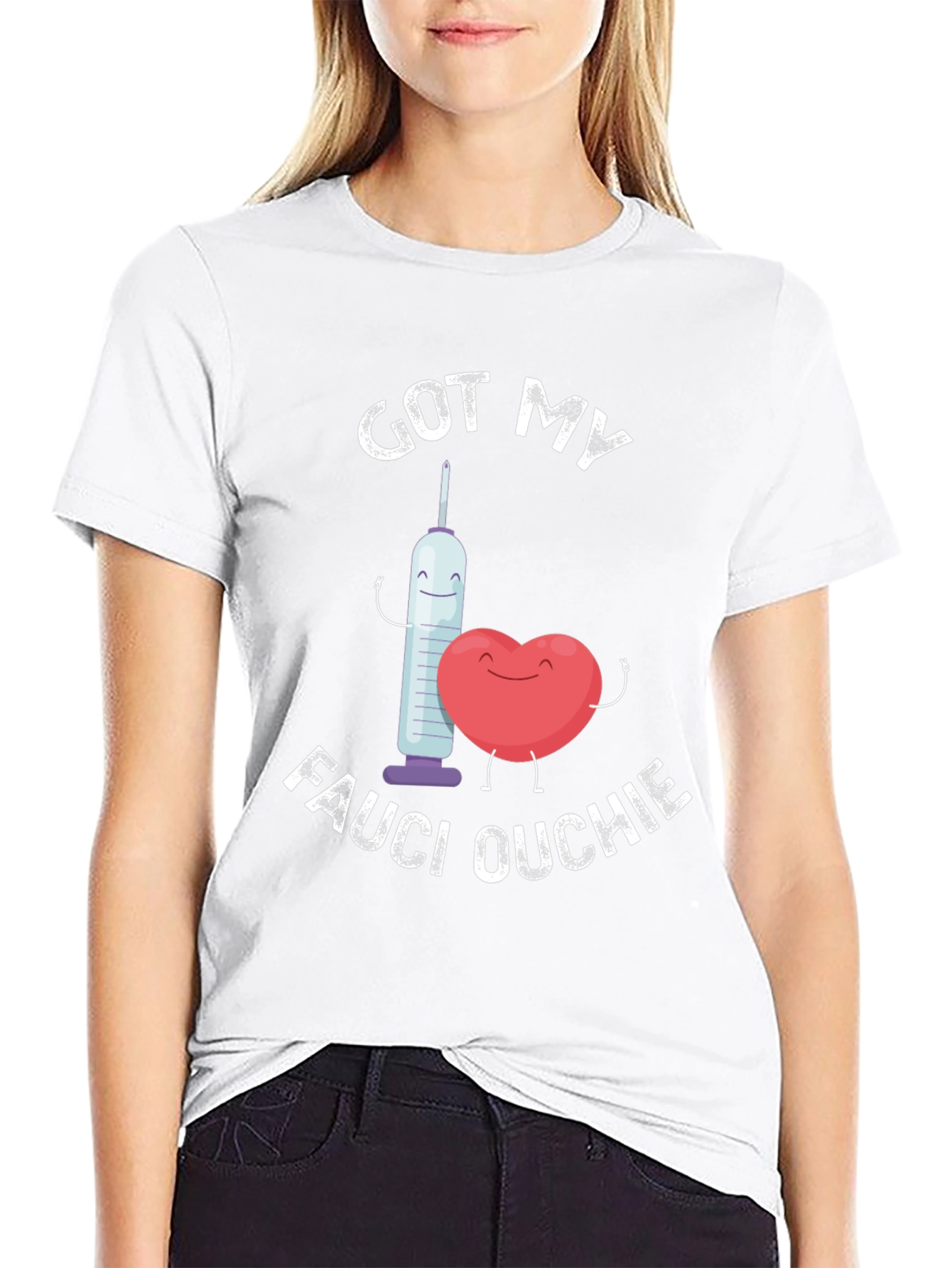 Got My Fauci Ouchie T-Shirt Funny Vaccine Tee
