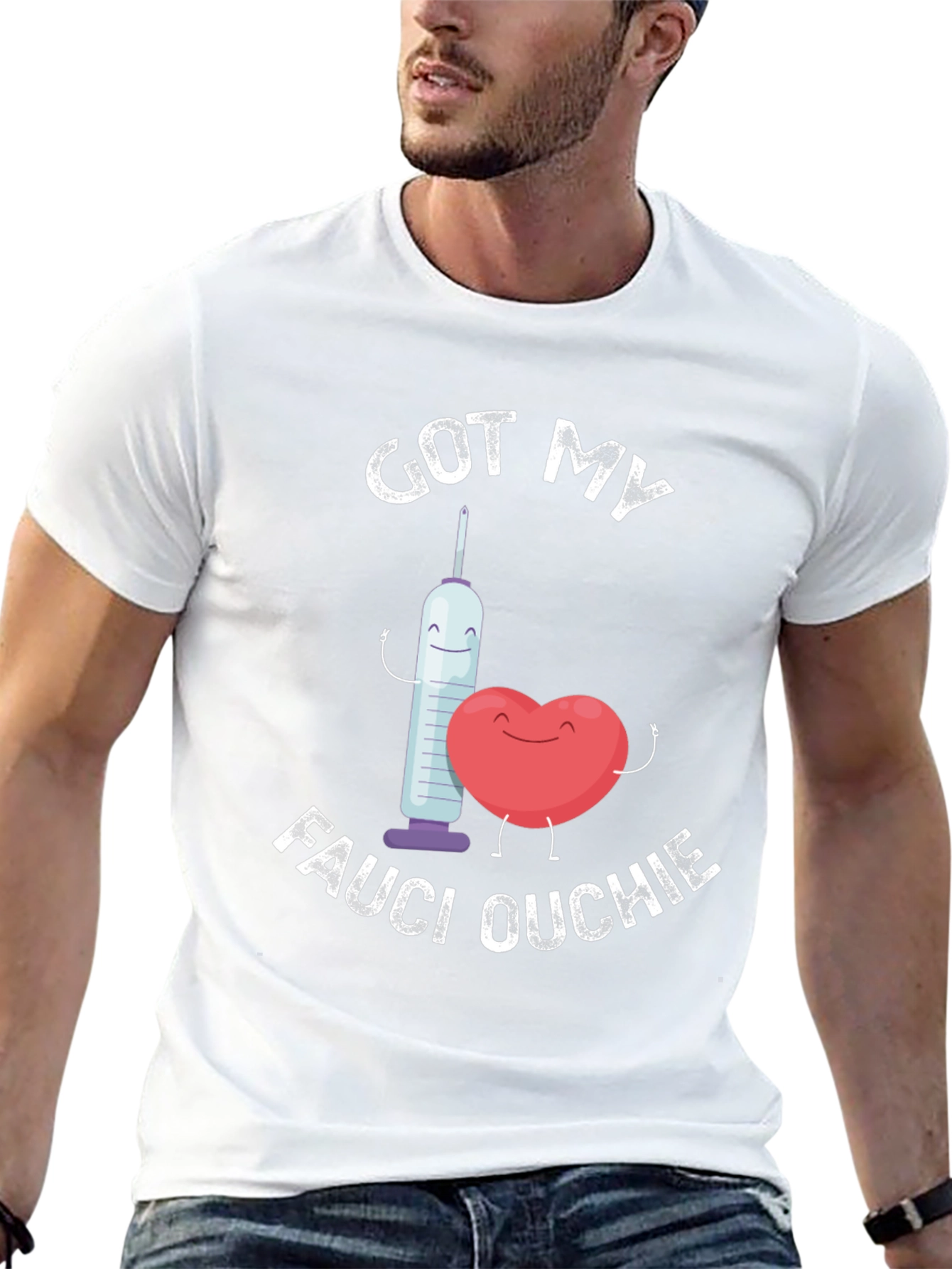 Got My Fauci Ouchie T-Shirt Funny Vaccine Tee
