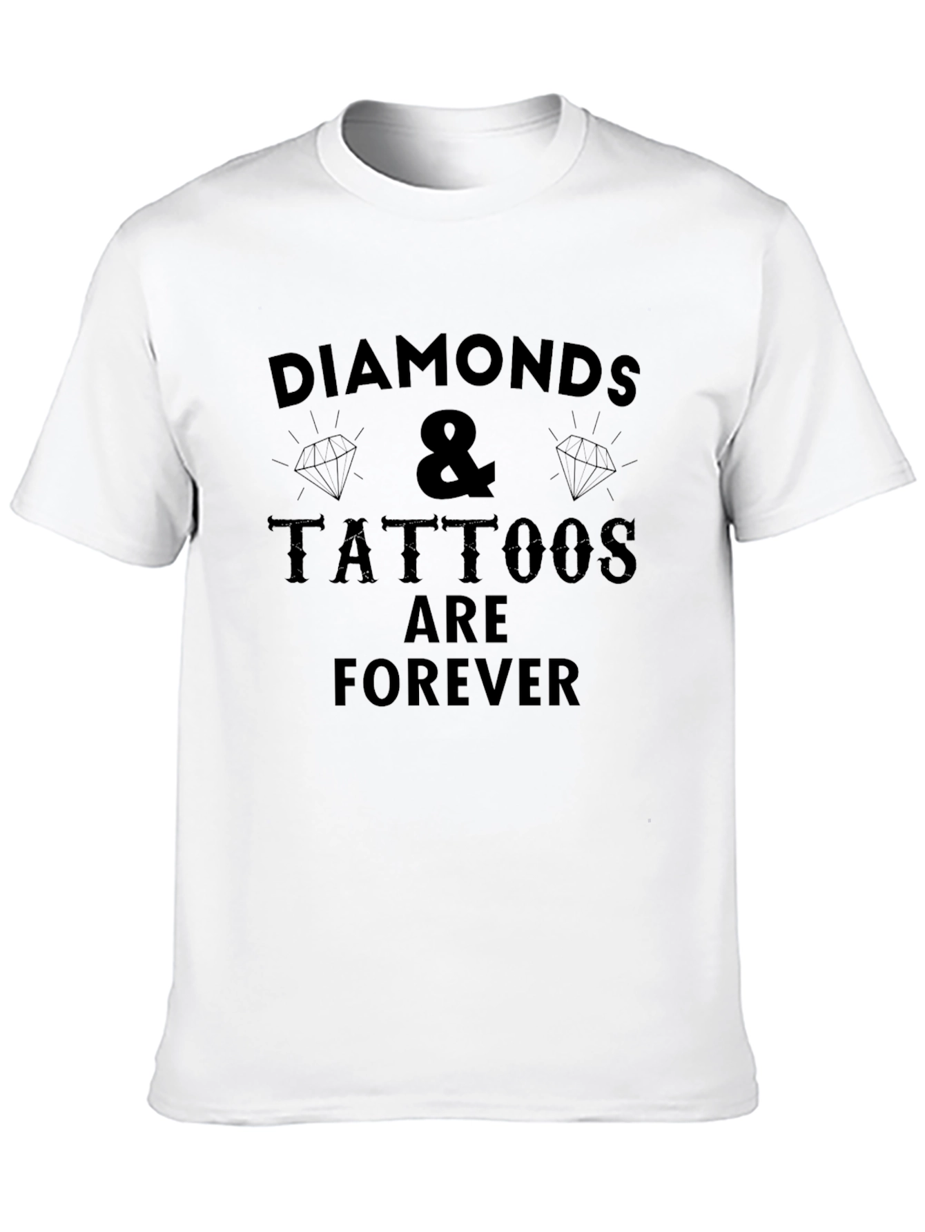 Diamonds & Tattoos Forever Black T-Shirt