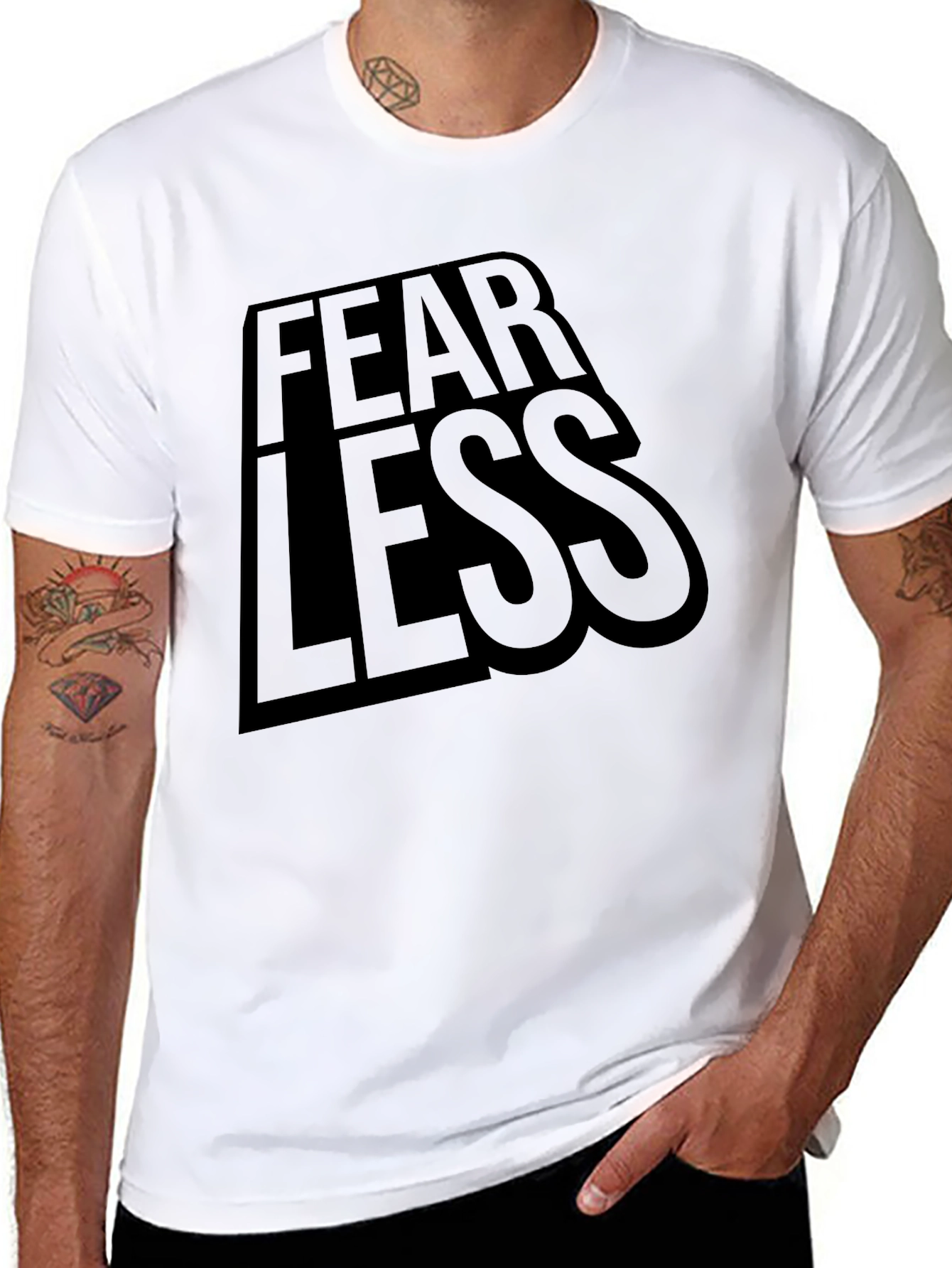 Fearless Graphic Tee - Stylish Black Shirt
