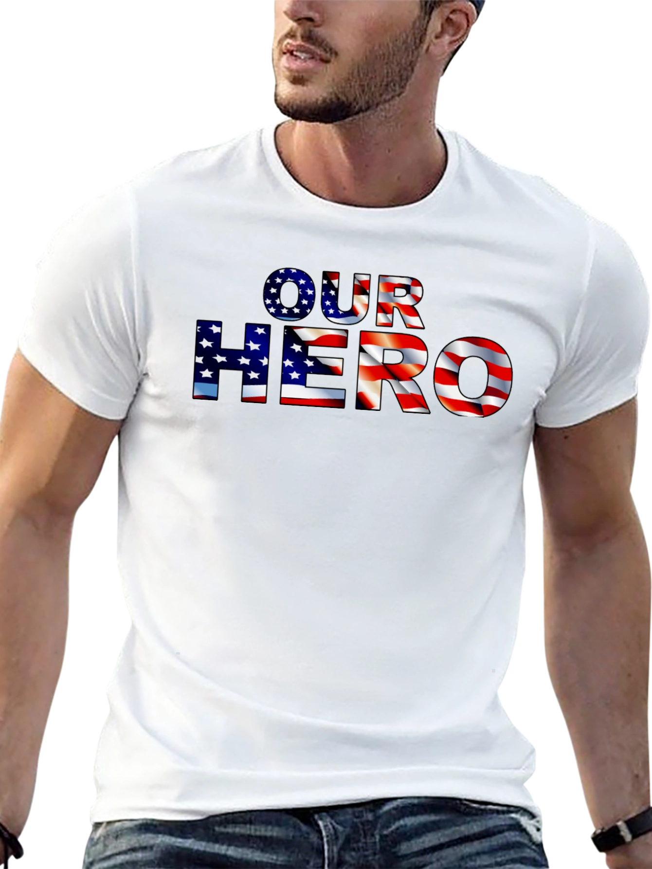 Our Hero American Flag Patriotic T-Shirt