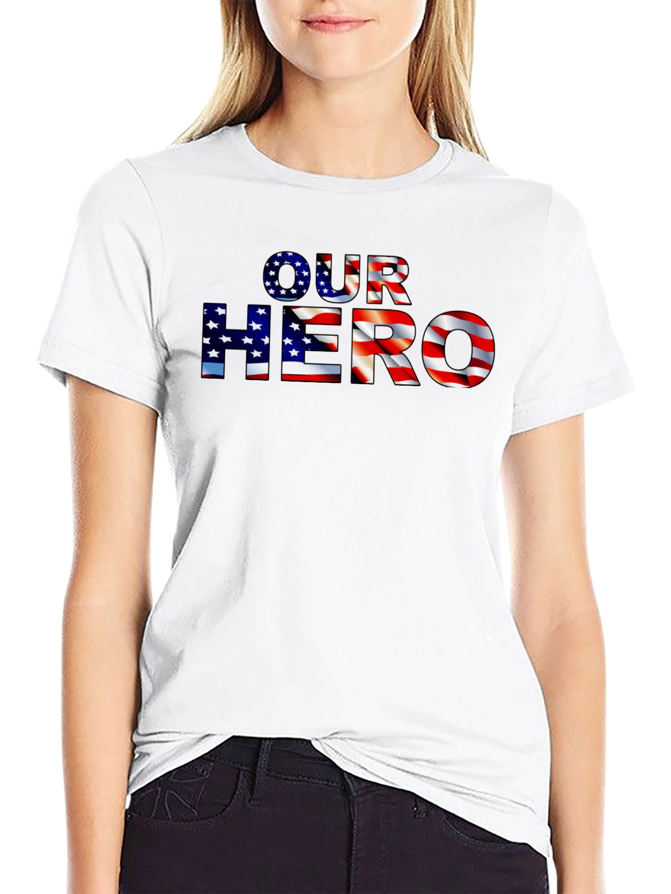 Our Hero American Flag Patriotic T-Shirt