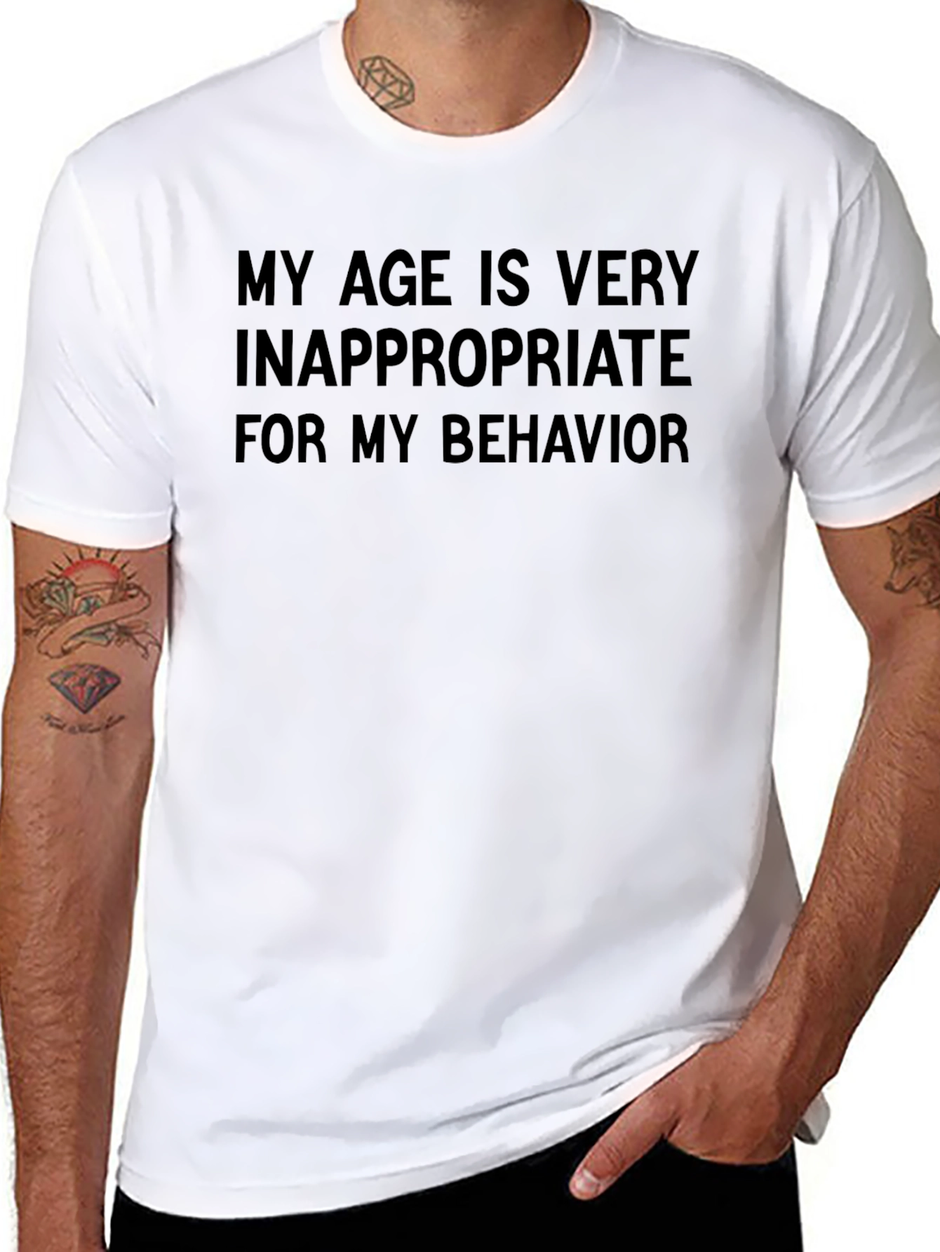 Inappropriate Age T-Shirt - Funny Sarcastic Tee