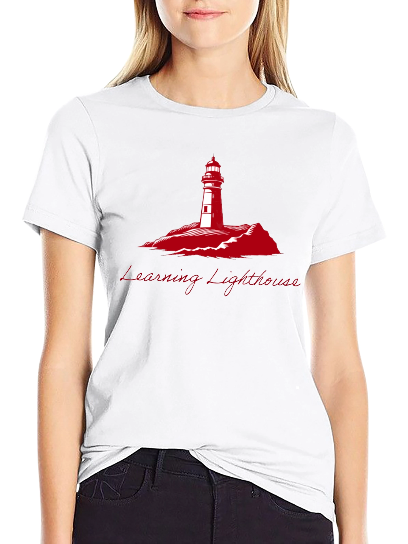 Learning Lighthouse Black T-Shirt