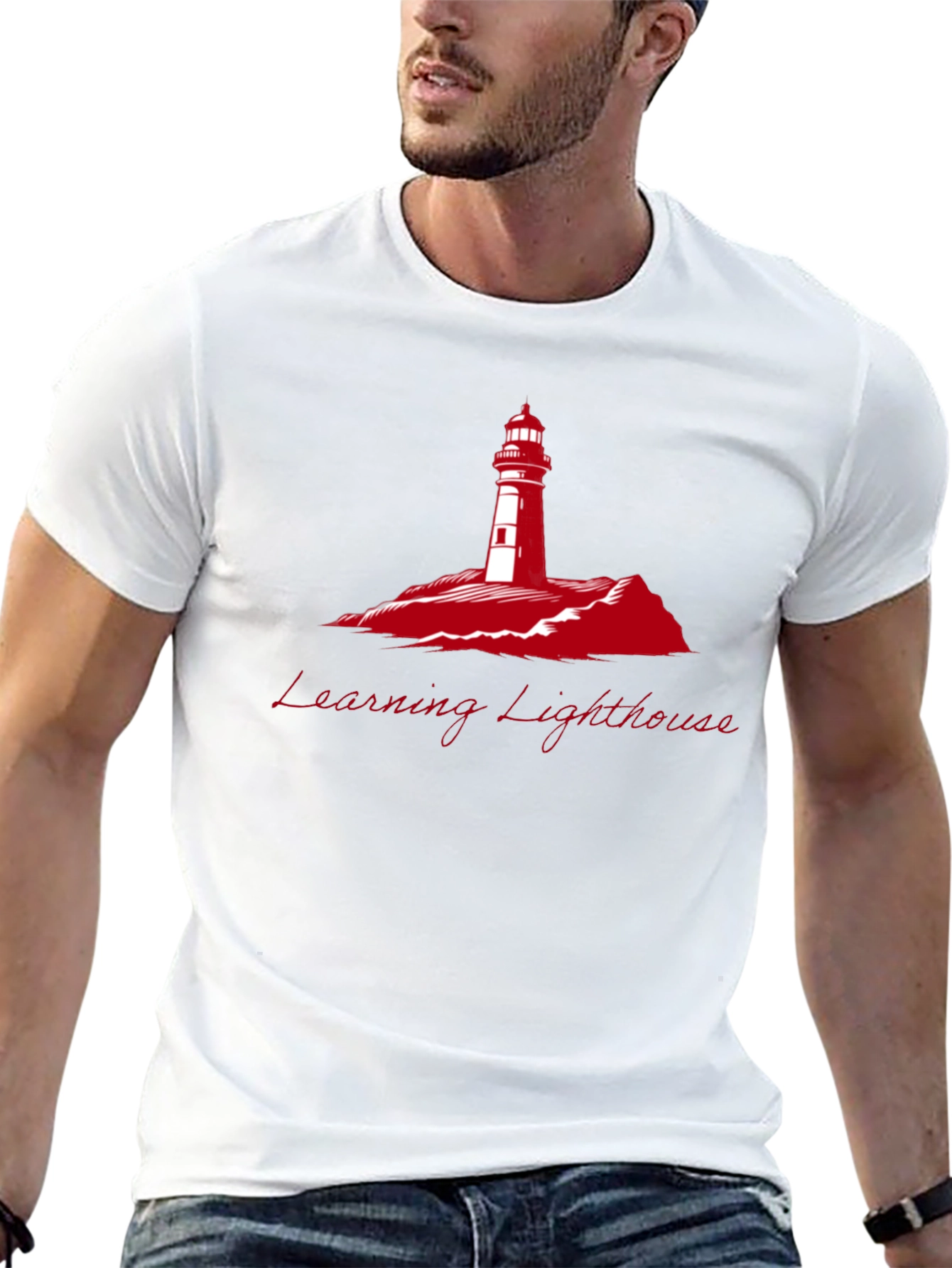 Learning Lighthouse Black T-Shirt