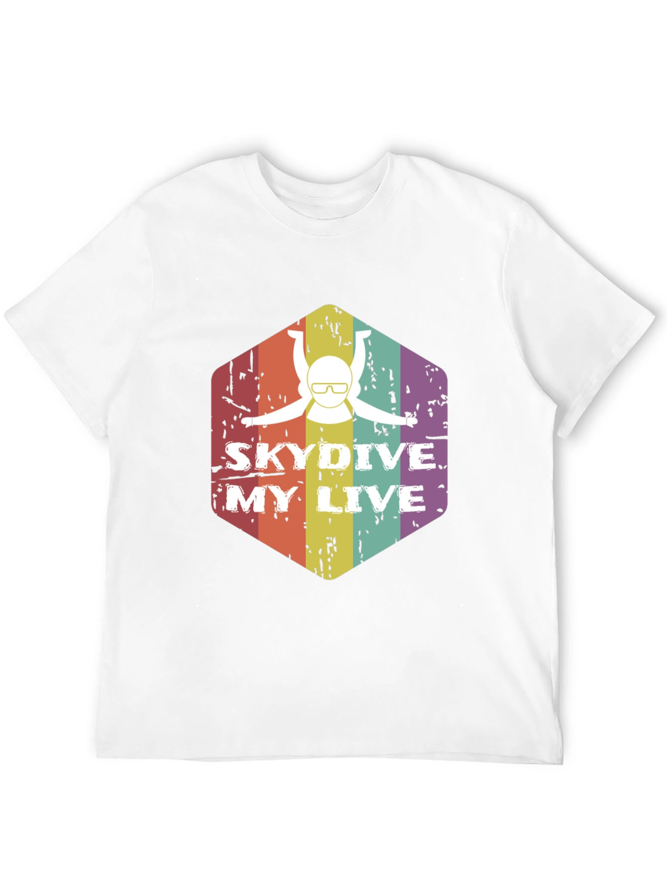 Skydive My Live Graphic Tee - Black Cotton Shirt