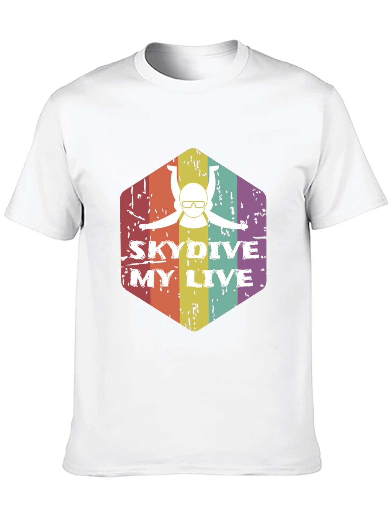 Skydive My Live Graphic Tee - Black Cotton Shirt