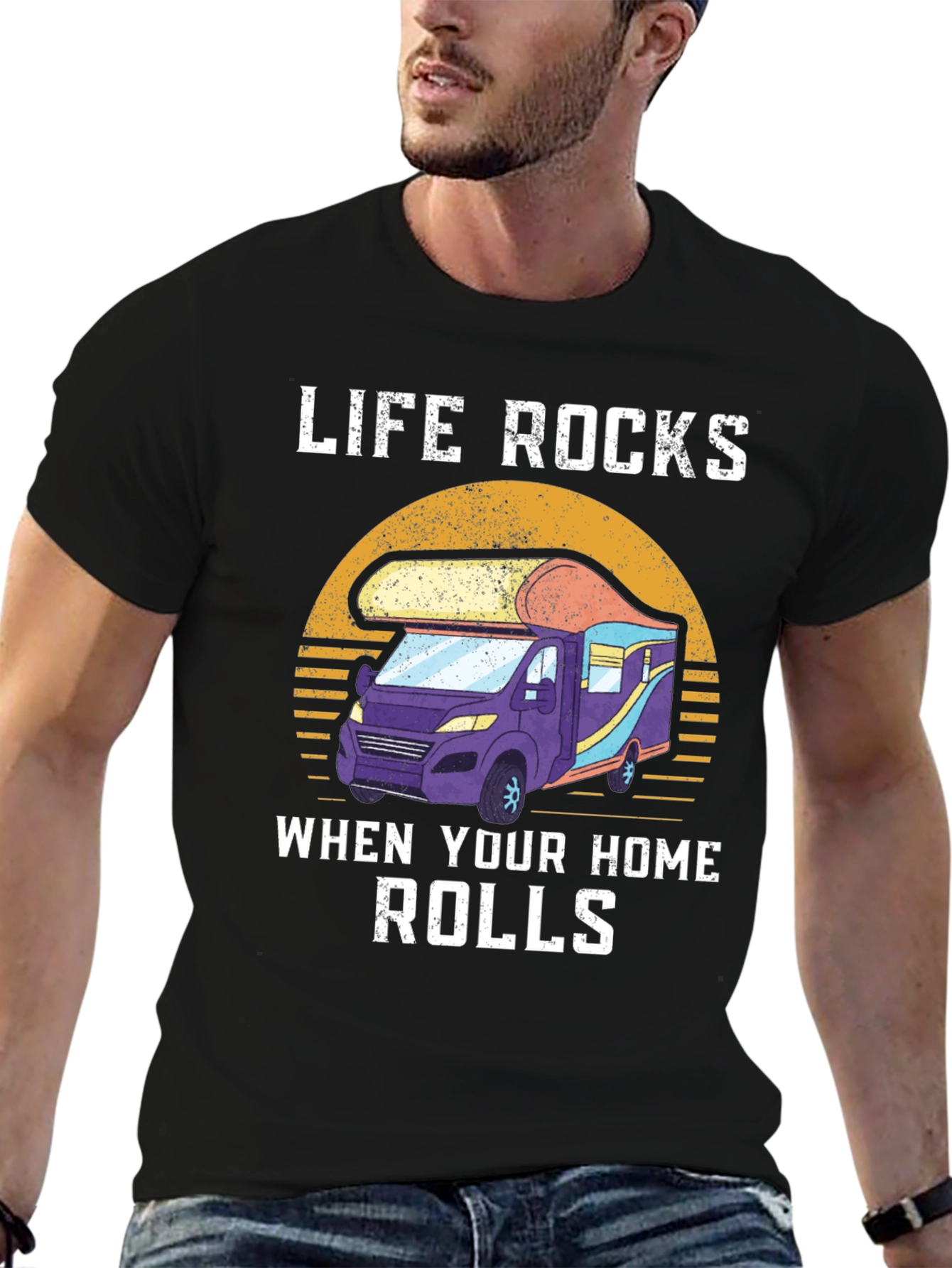 Life Rocks RV T-Shirt: Home on Wheels Adventure Tee