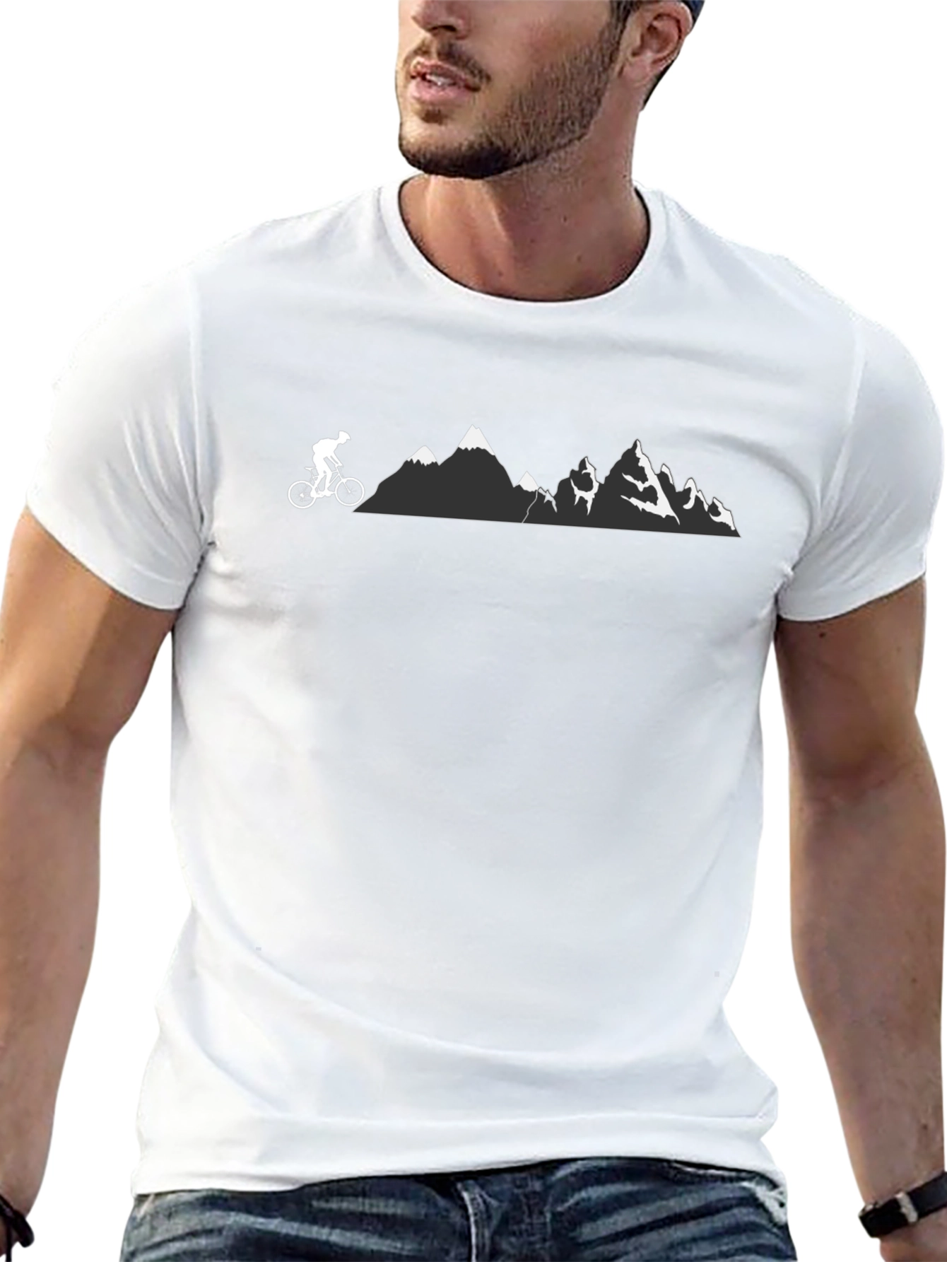 Mountain Biker Graphic Tee - Black