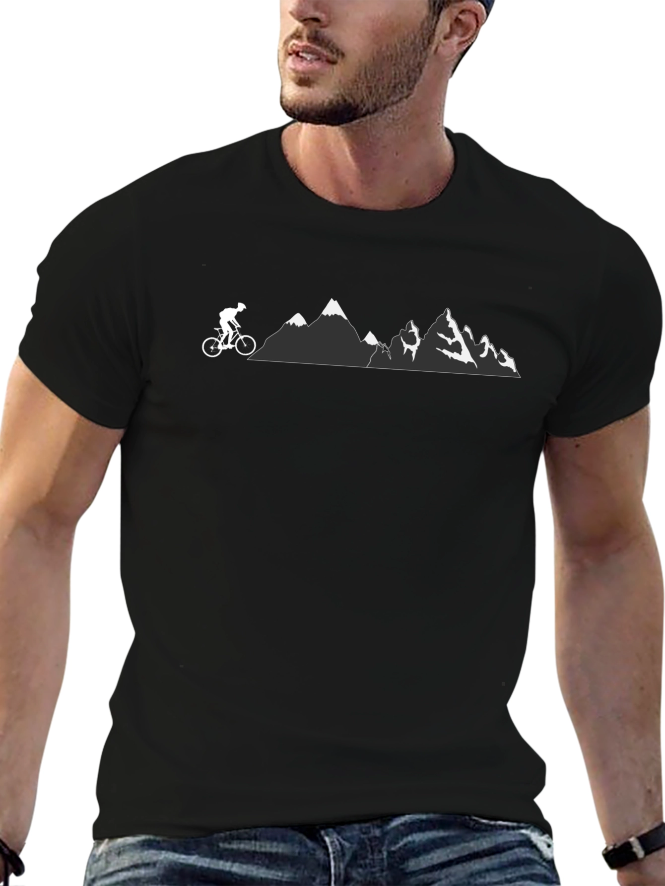 Mountain Biker Graphic Tee - Black