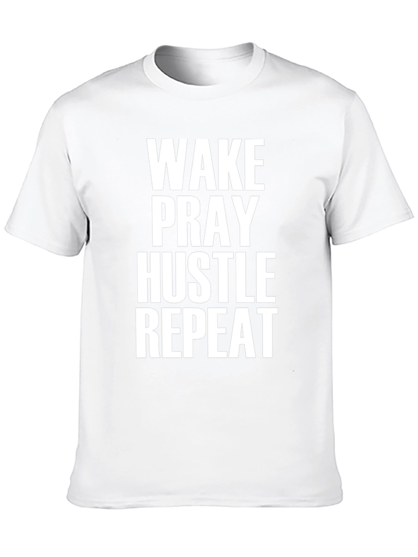 Wake Pray Hustle Repeat Black Graphic T-Shirt
