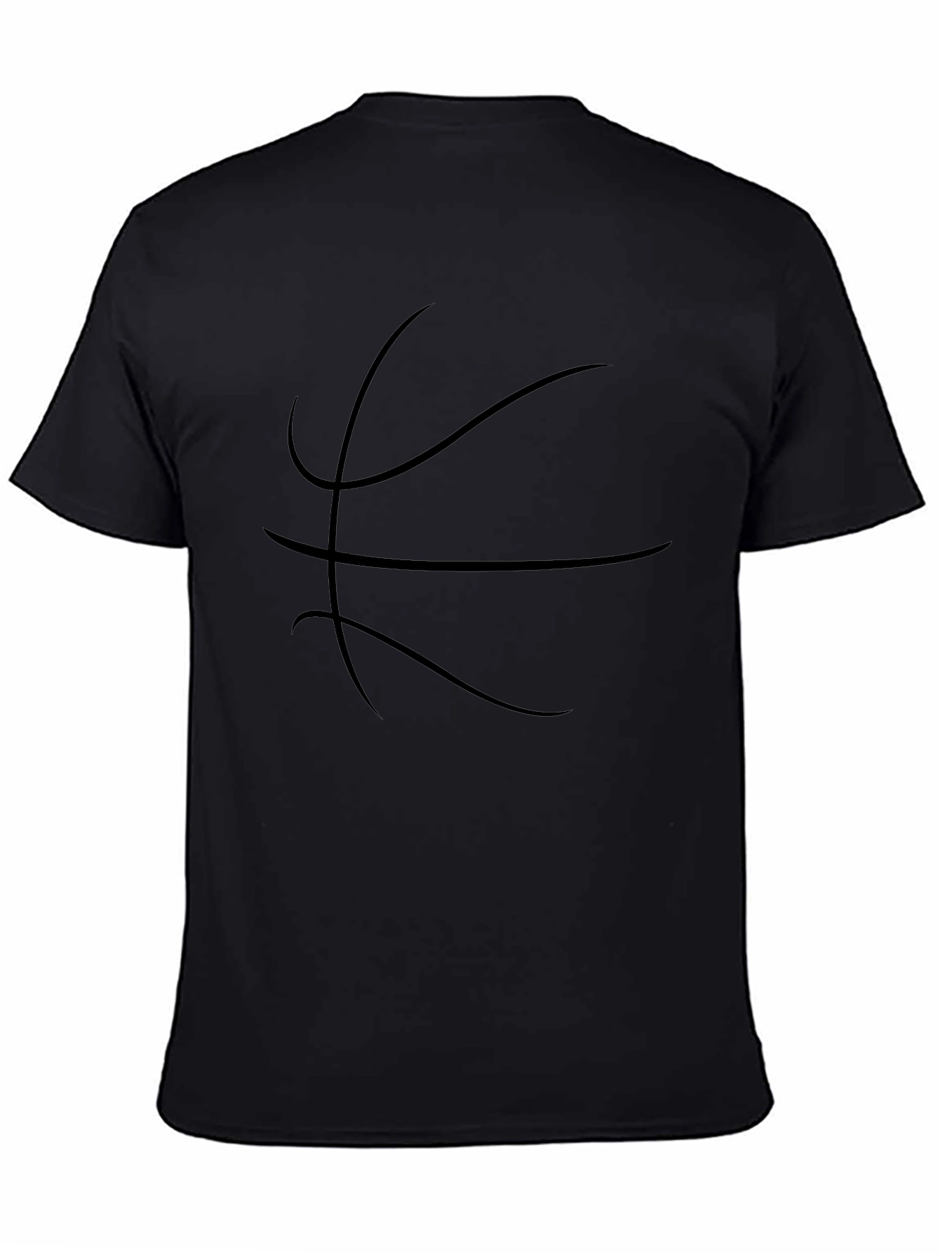 Black Basketball Graphic Tee - Sporty Casual Style