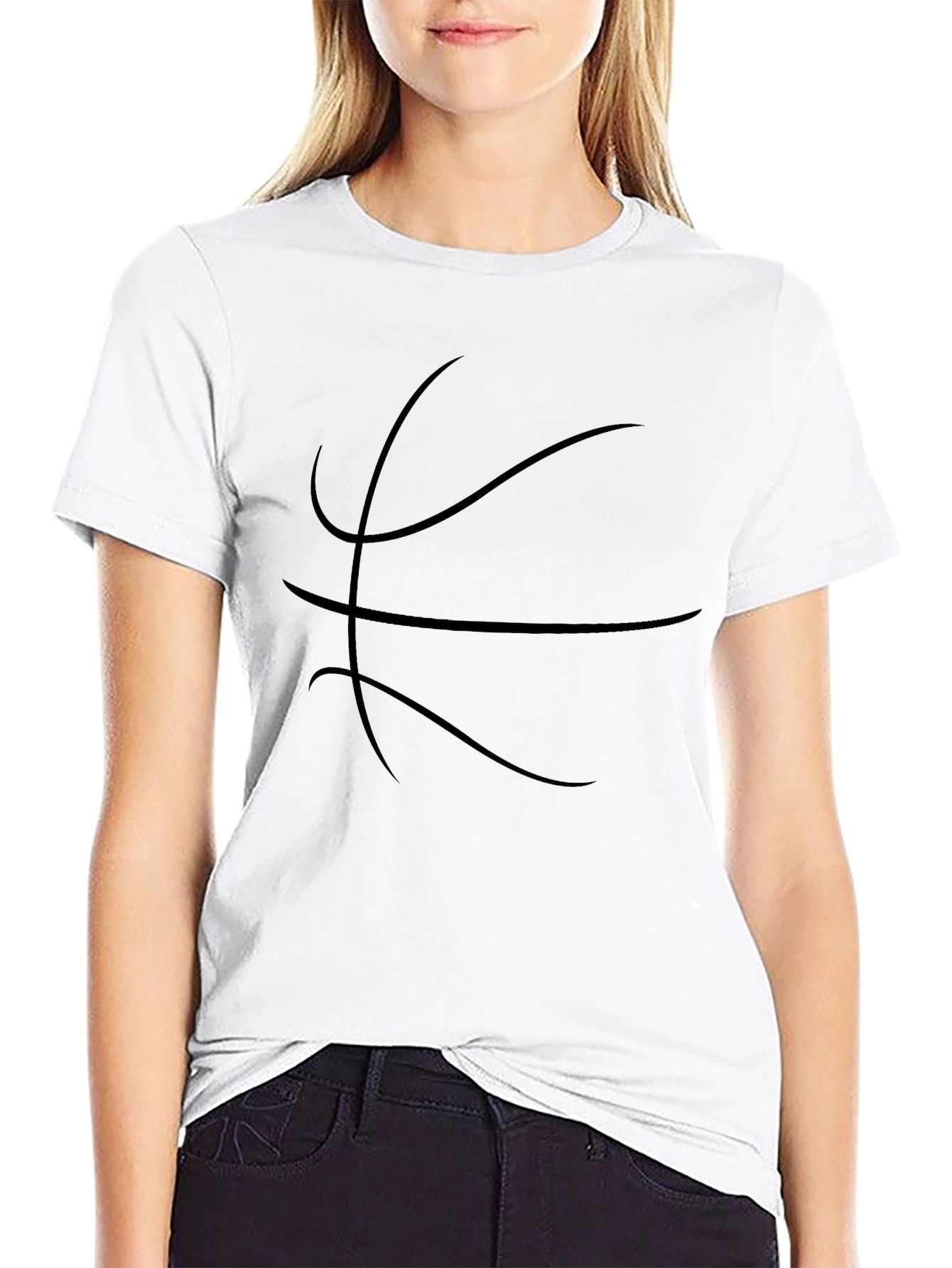 Black Basketball Graphic Tee - Sporty Casual Style