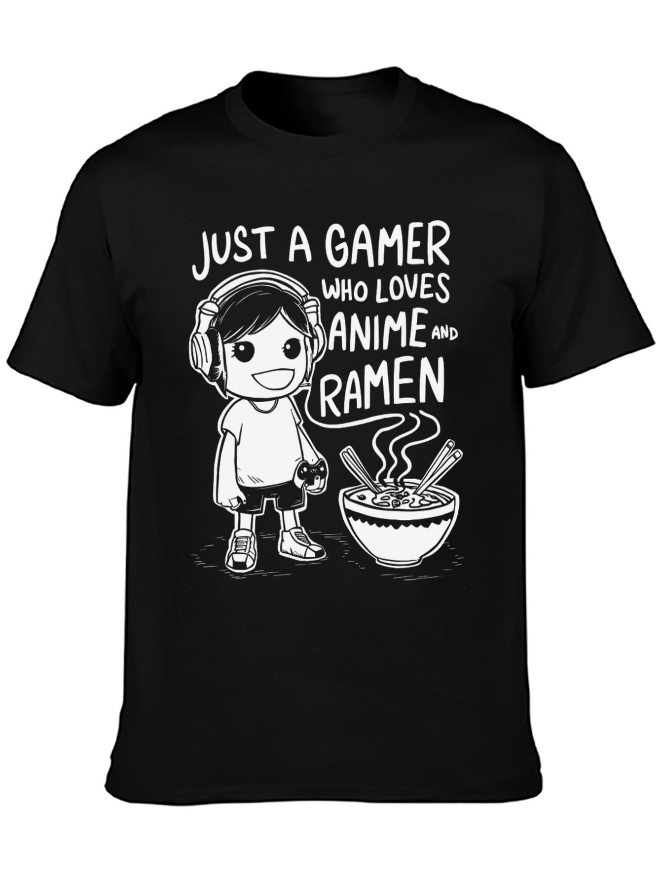 Gamer Anime Ramen Graphic Tee