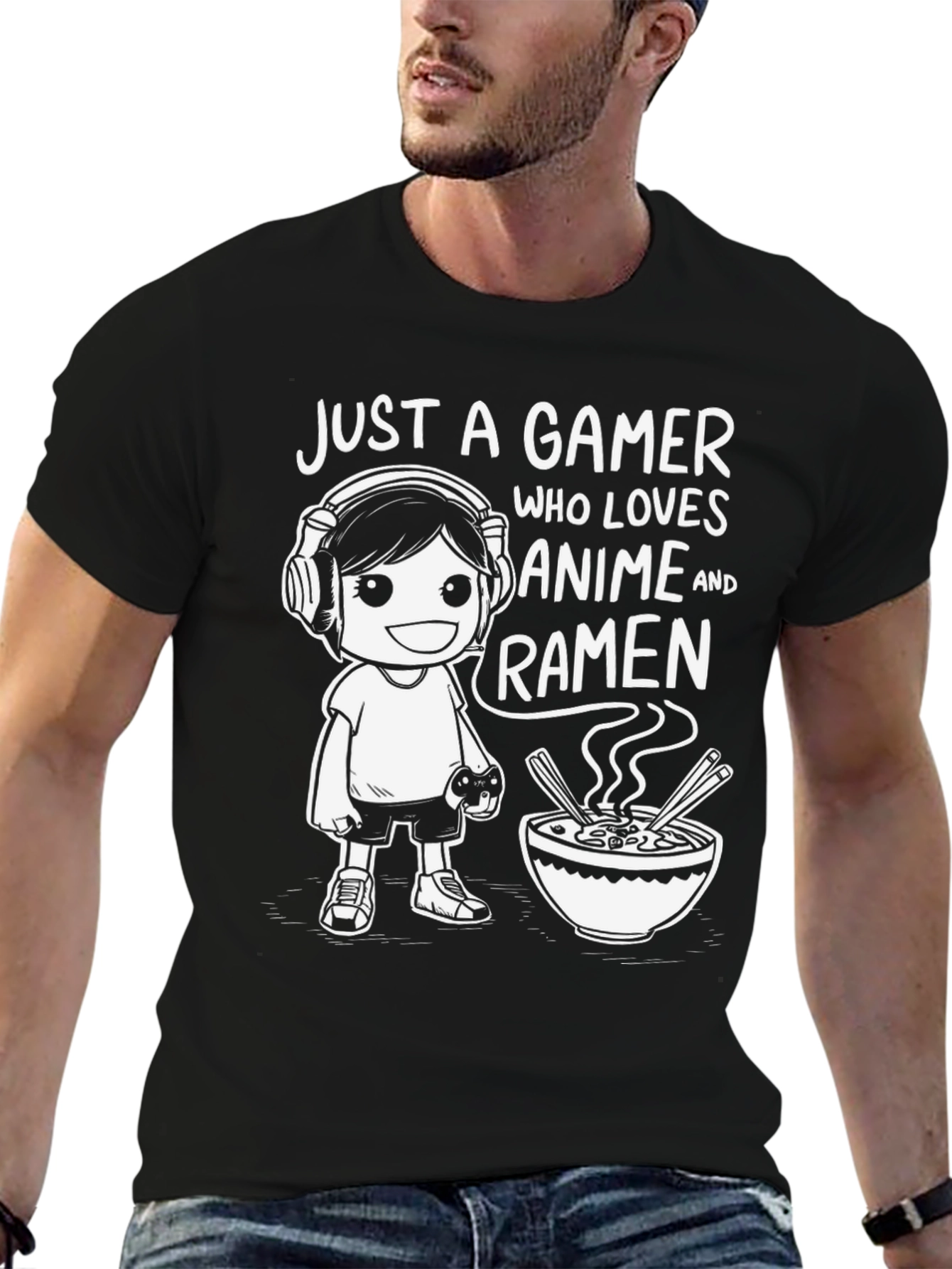 Gamer Anime Ramen Graphic Tee