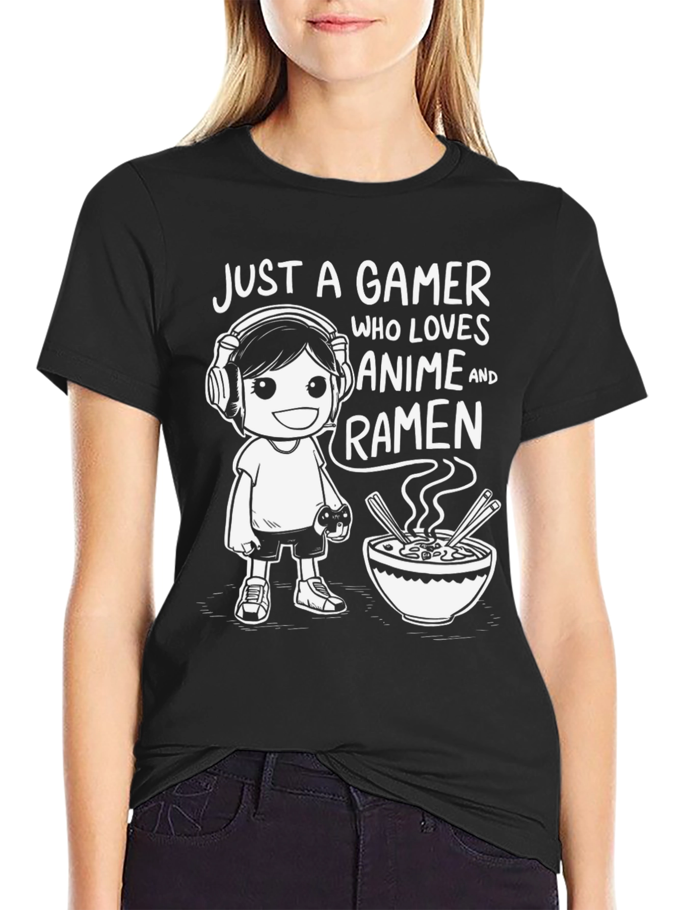 Gamer Anime Ramen Graphic Tee