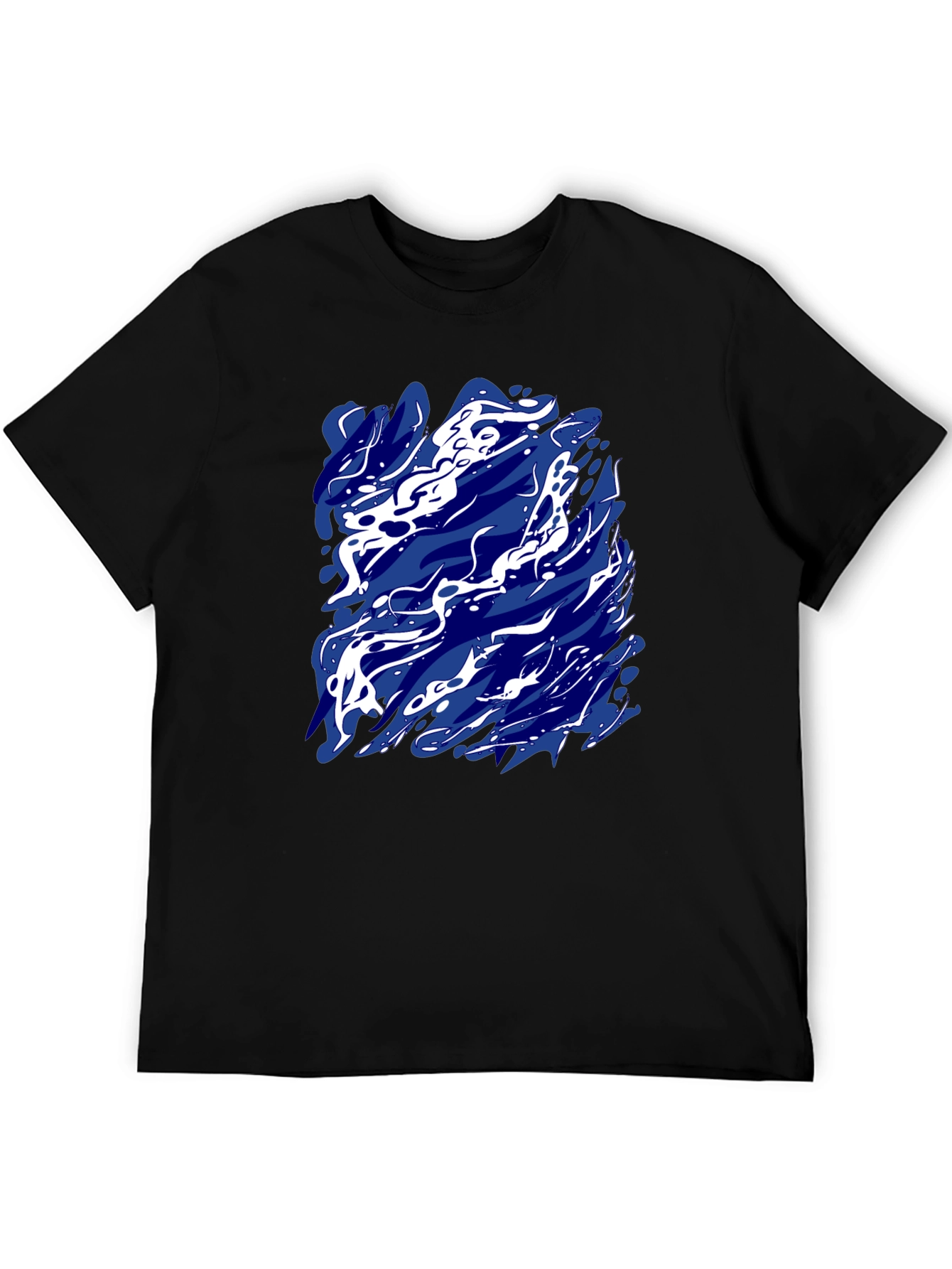 Abstract Art Tee - Stylish Mens Black T-Shirt