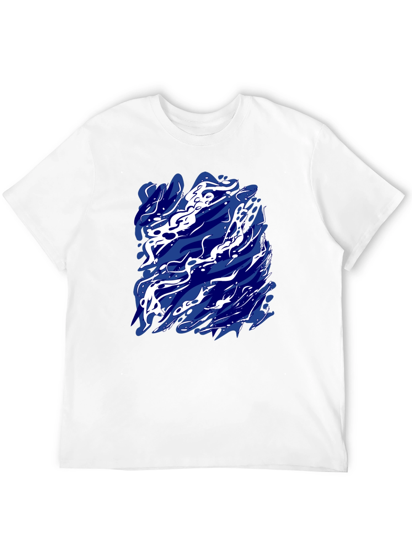 Abstract Art Tee - Stylish Mens Black T-Shirt