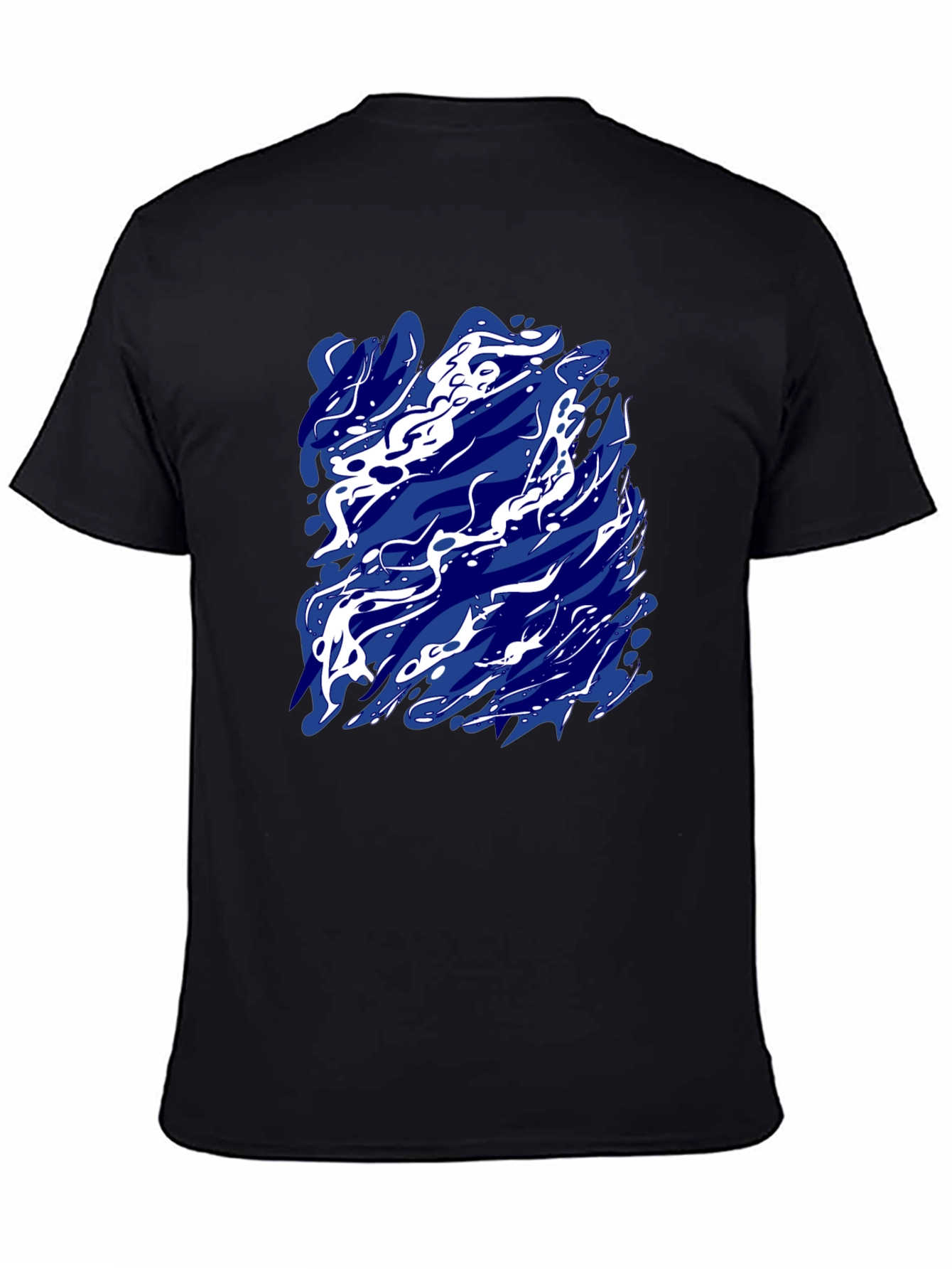 Abstract Art Tee - Stylish Mens Black T-Shirt
