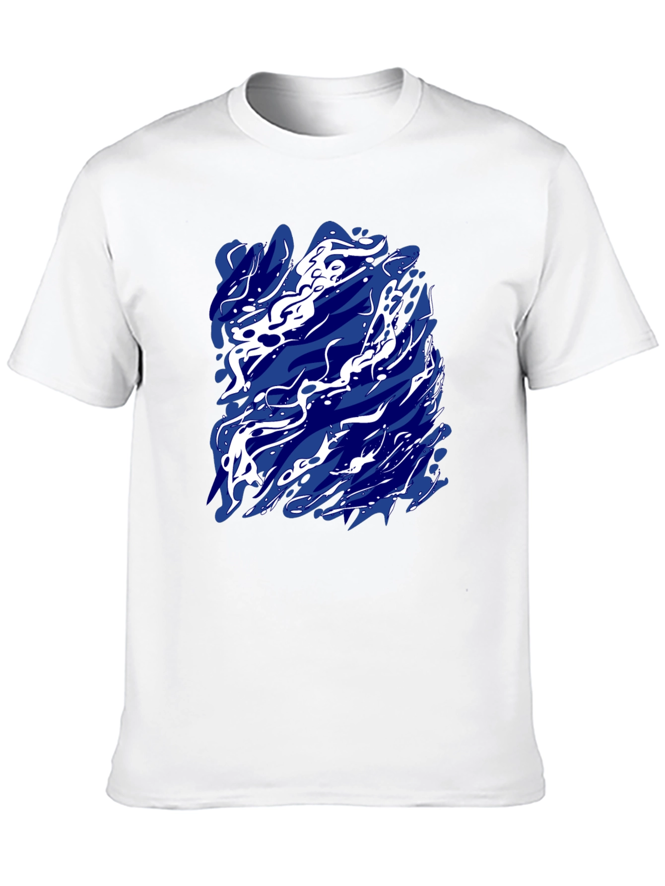 Abstract Art Tee - Stylish Mens Black T-Shirt