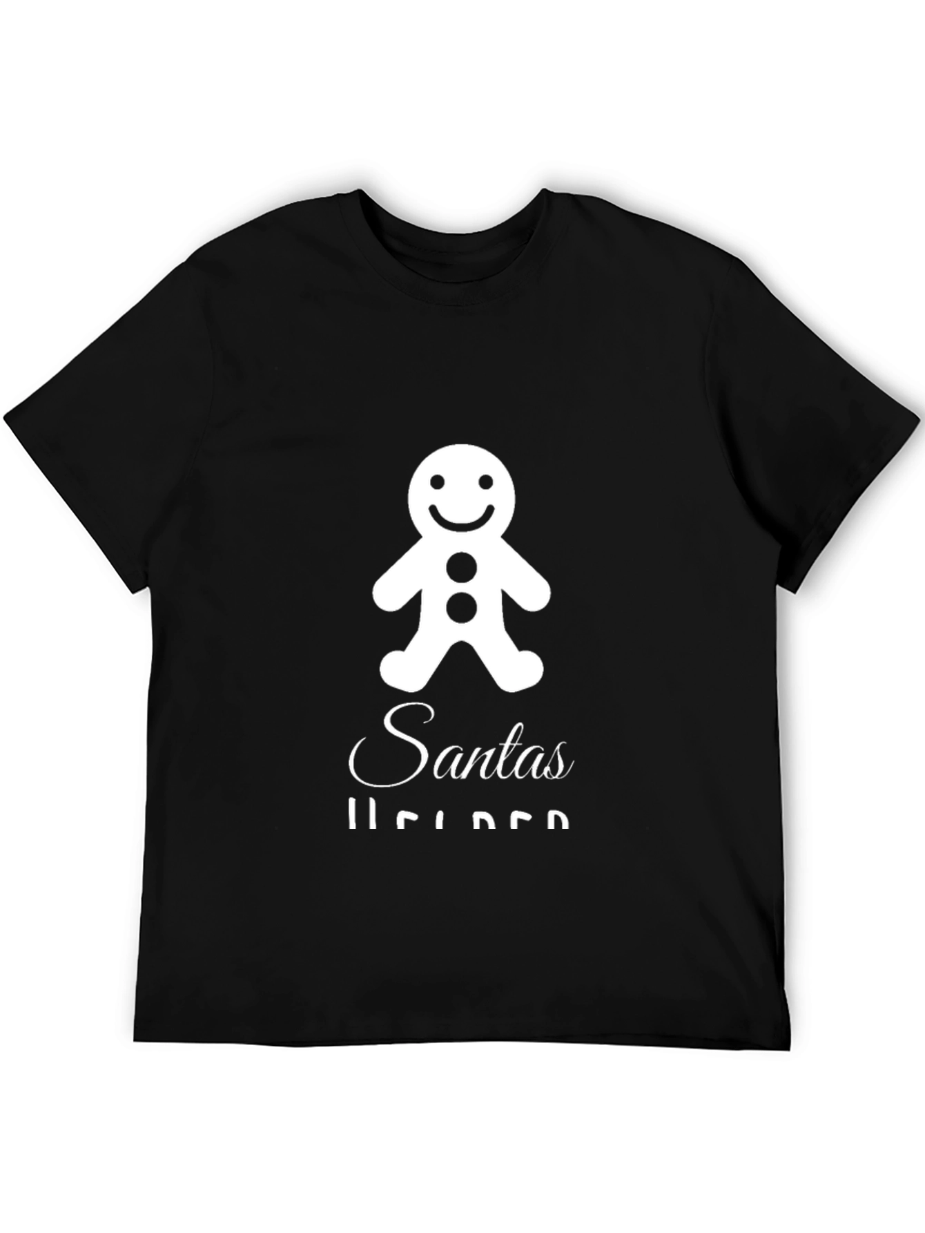 Santas Helper Gingerbread Man Graphic T-Shirt