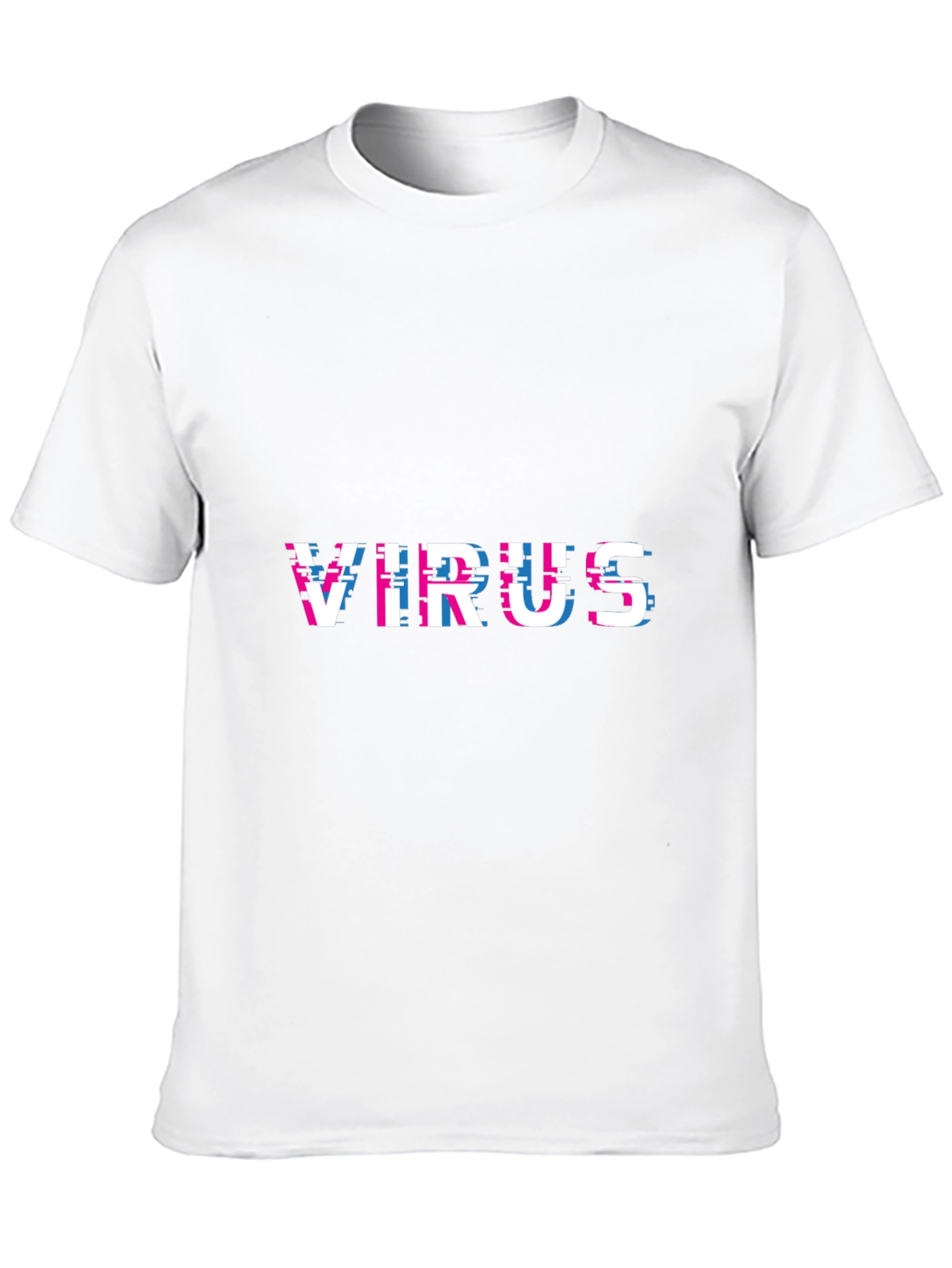 Virus Glitch Graphic T-Shirt - Trendy Casual Wear