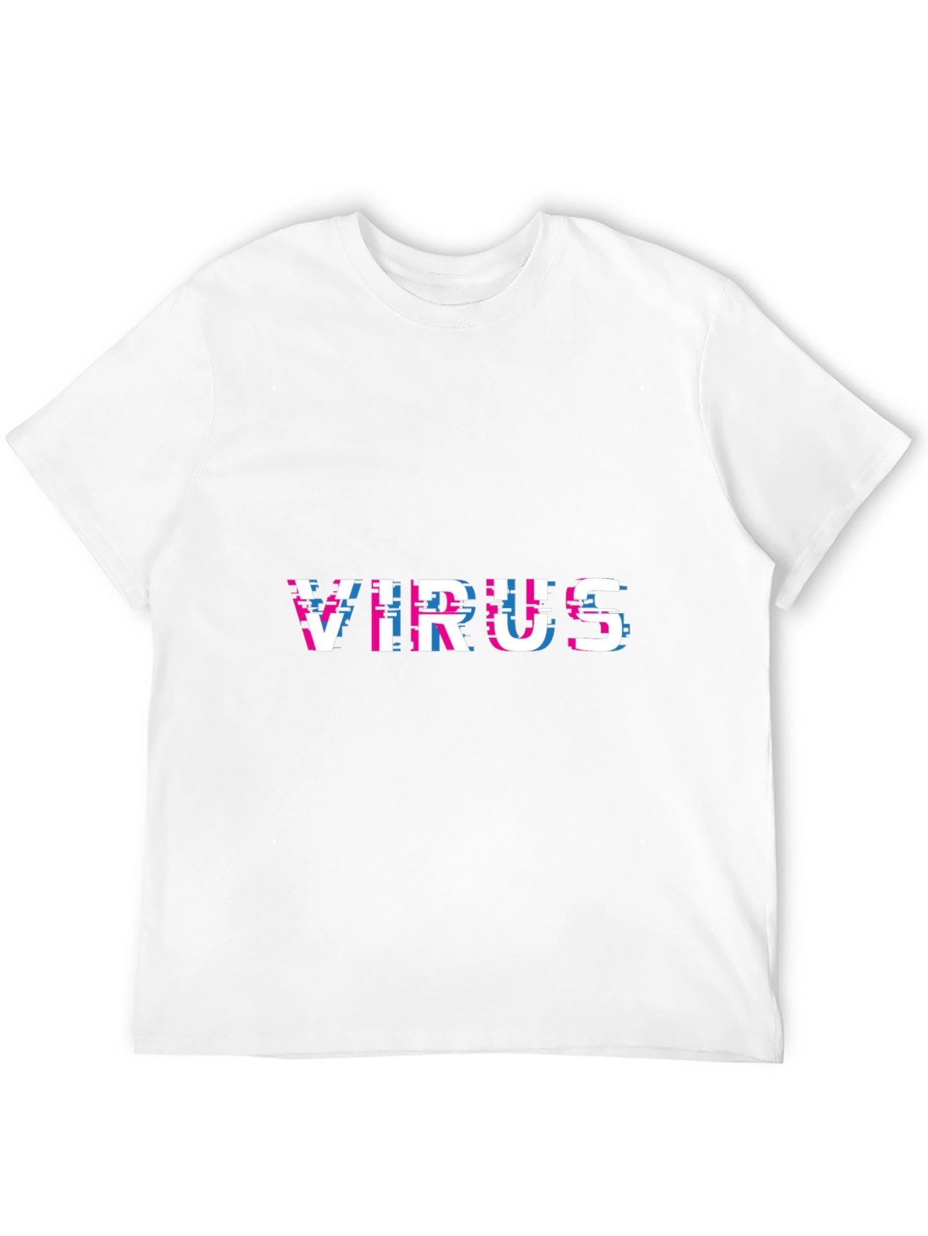 Virus Glitch Graphic T-Shirt - Trendy Casual Wear